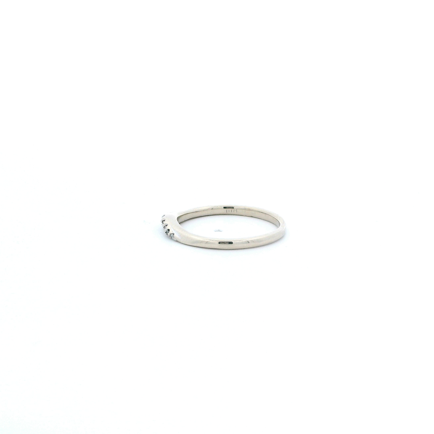 14K White Gold Diamond Womens Ring - 0.05ct