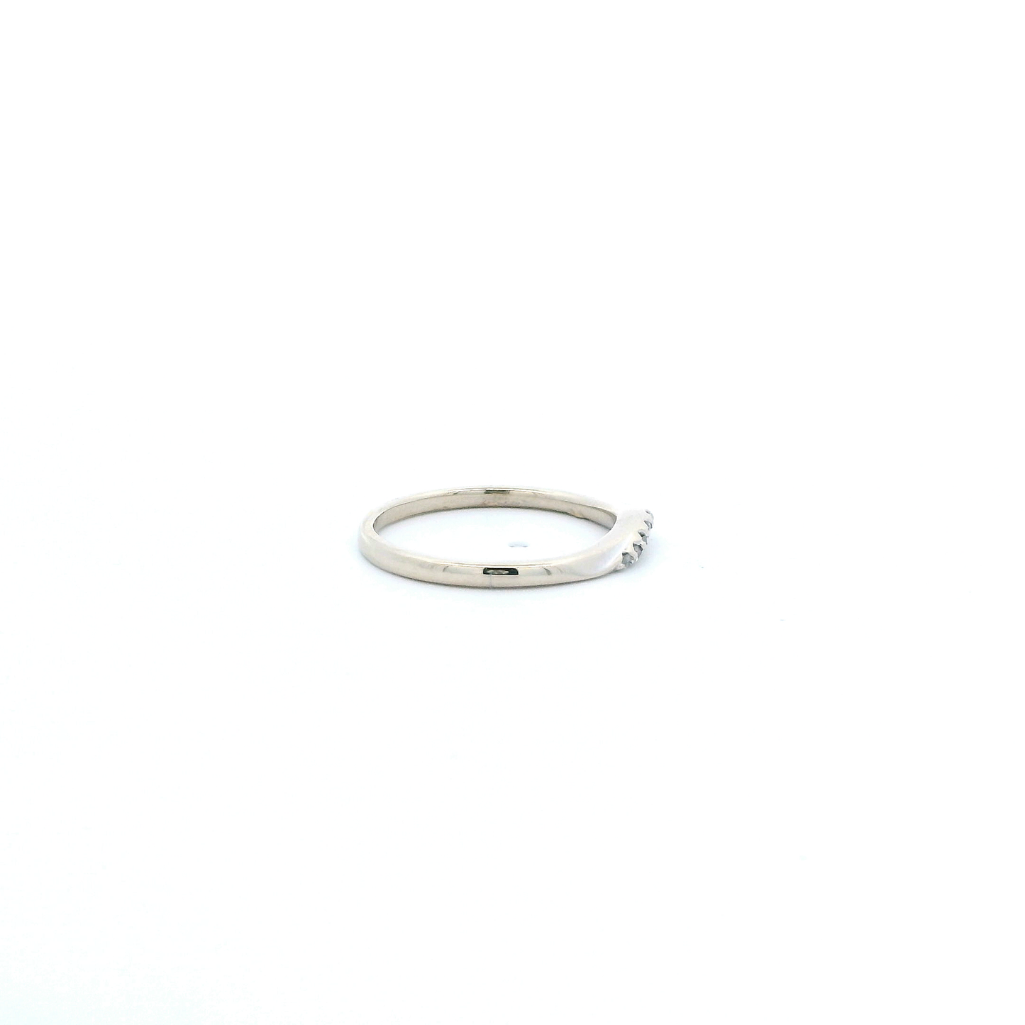14K White Gold Diamond Womens Ring - 0.05ct