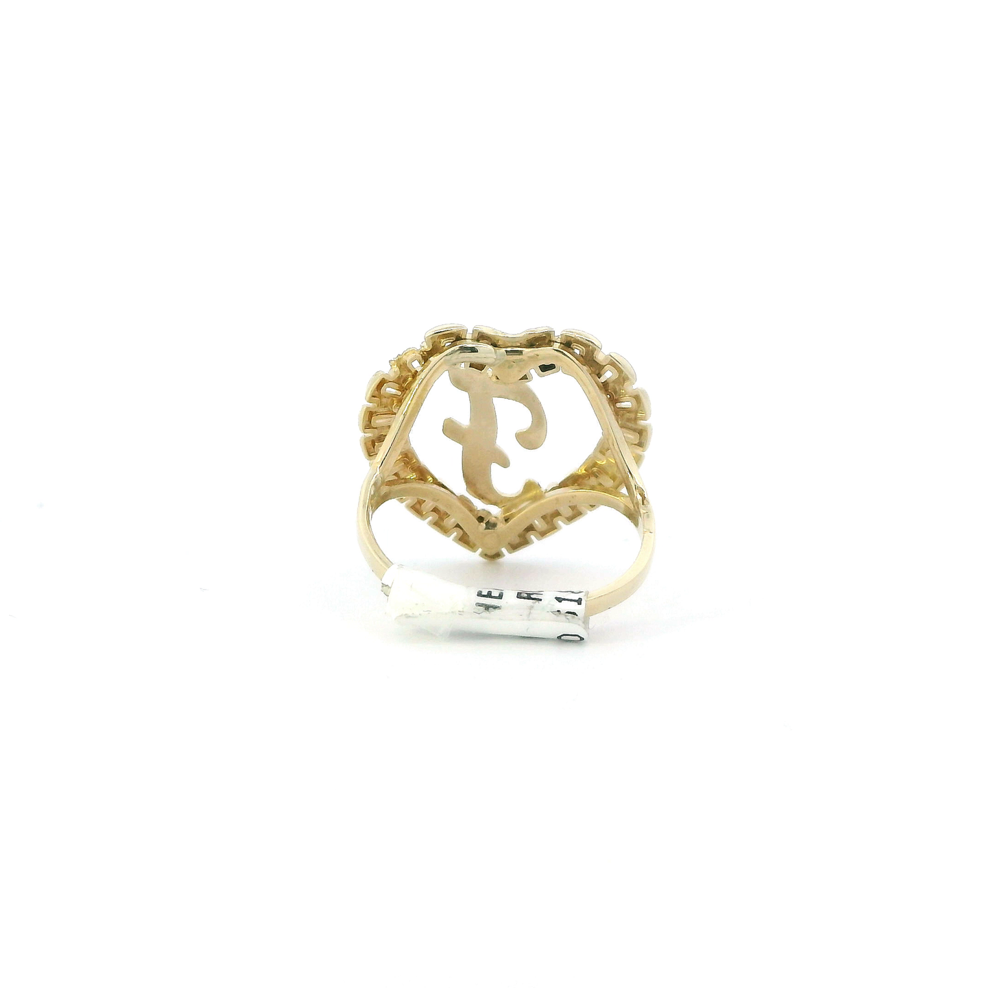 10k Yellow Gold Letter "F" Rolex Ring