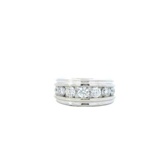 14K White Gold Diamond Mens Ring - 1.91ct