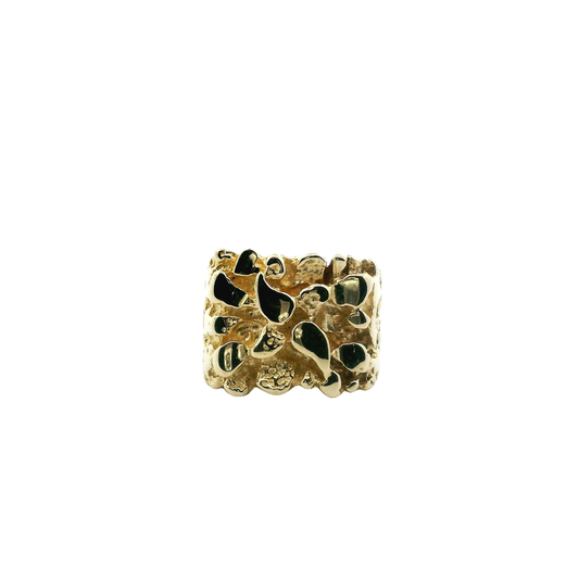 14K Yellow Gold Nugget Ring