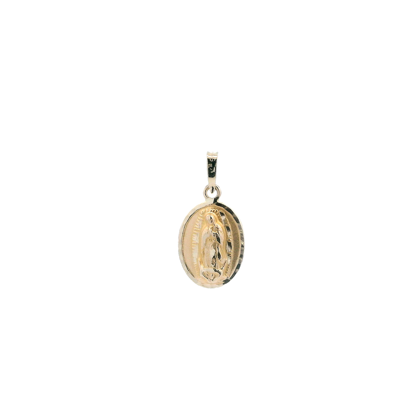 14K Yellow Gold Double Sided Religious Pendant