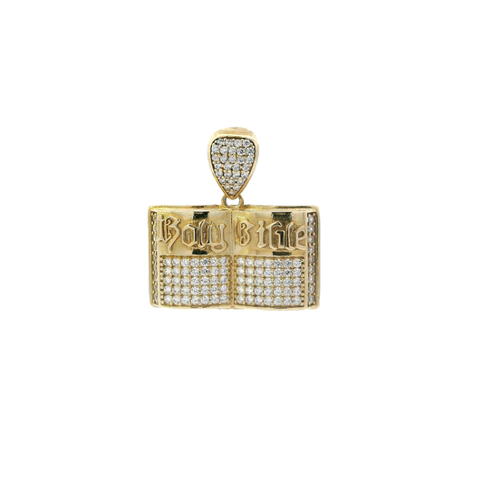 10K Yellow Gold Holy Bible Pendant