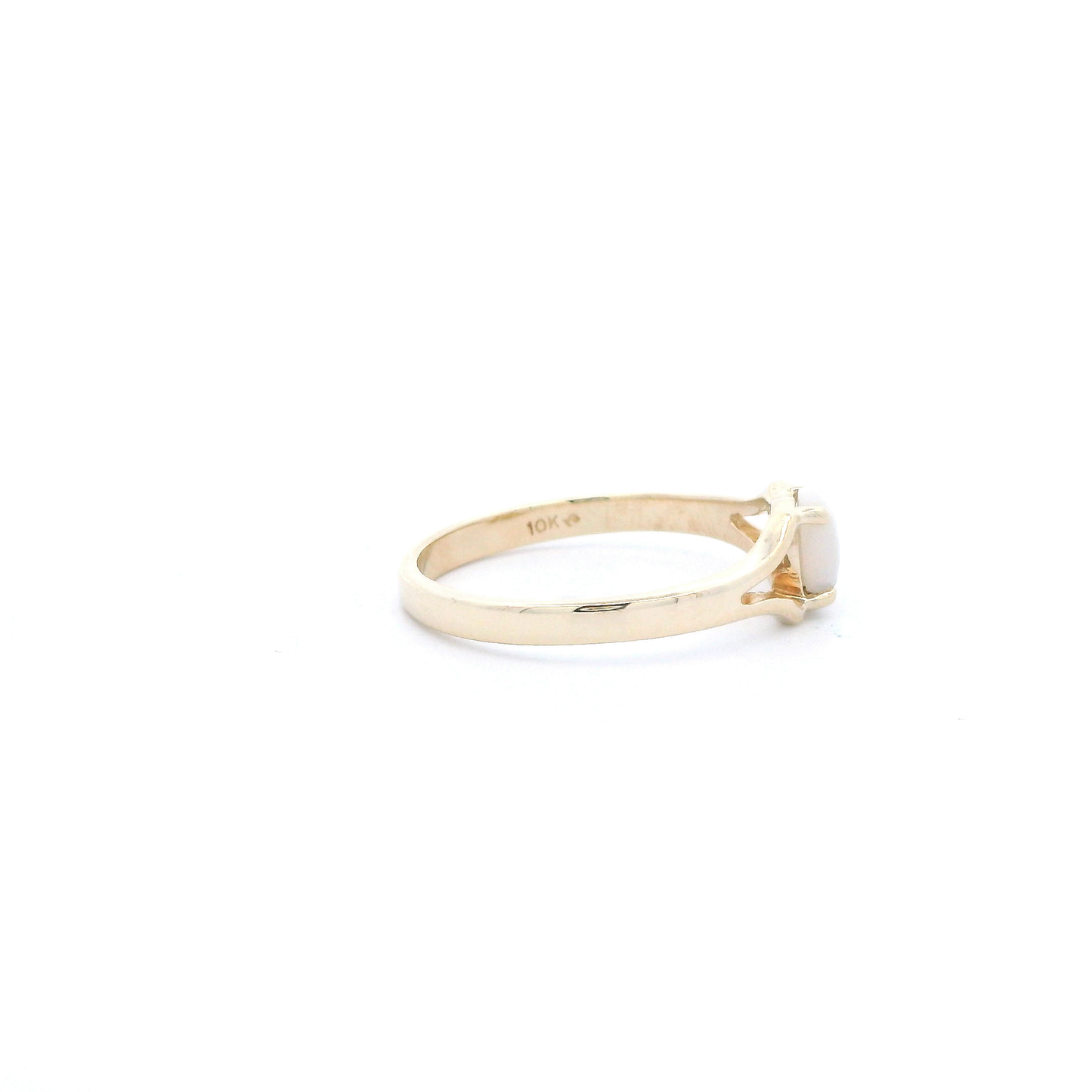 10K Yellow Gold Opal Womens Ring