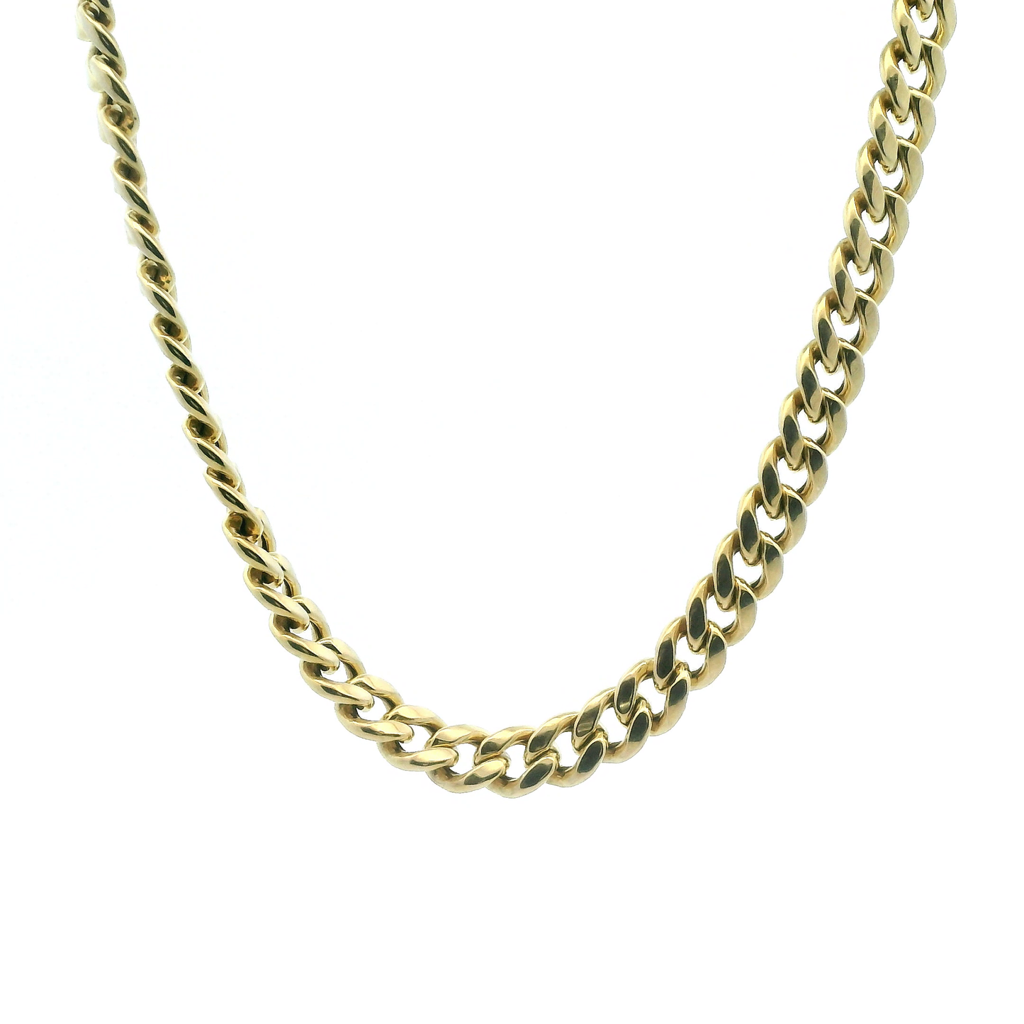 10K Yellow Gold 18" Cuban Chain