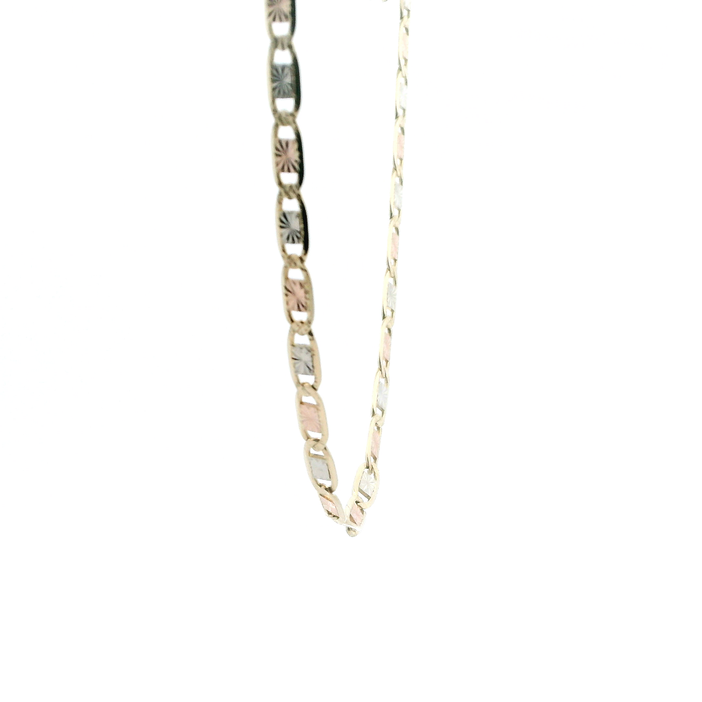 14K Tri Color Gold 19.5" Valentino Chain