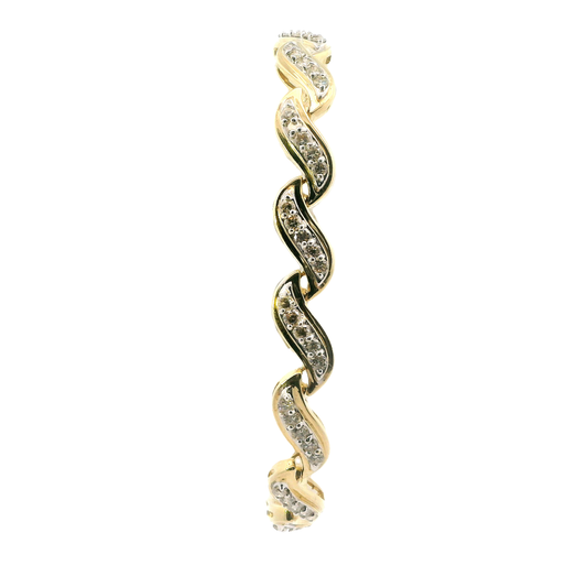 14K Yellow Gold Diamond Link Tennis Bracelet - 2.23ct