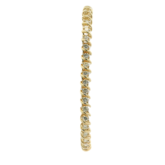 14K Yellow Gold Diamond Tennis Bracelet - 2.30ct