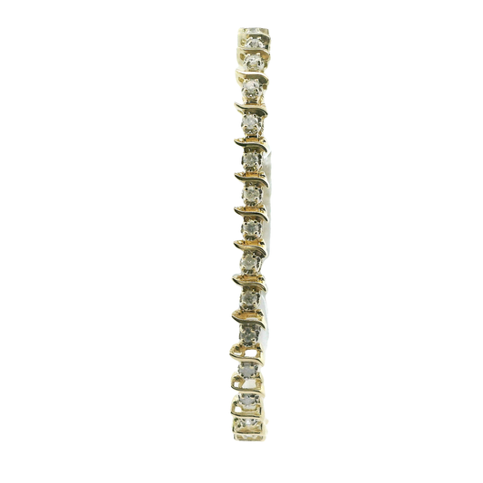 14K Yellow Gold Diamond Tennis Bracelet - 2.00ct