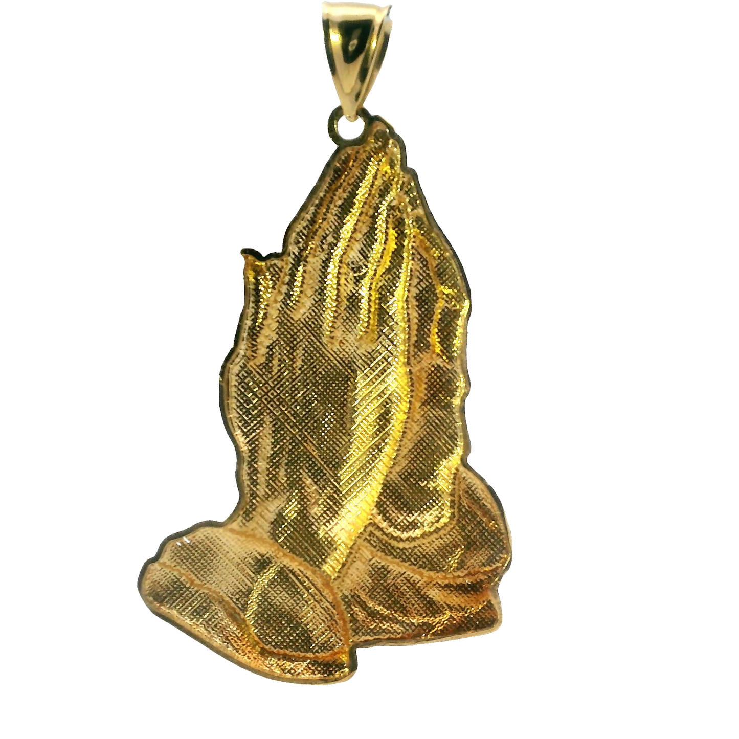 Colgante Manos en Oración Oro Amarillo 10K