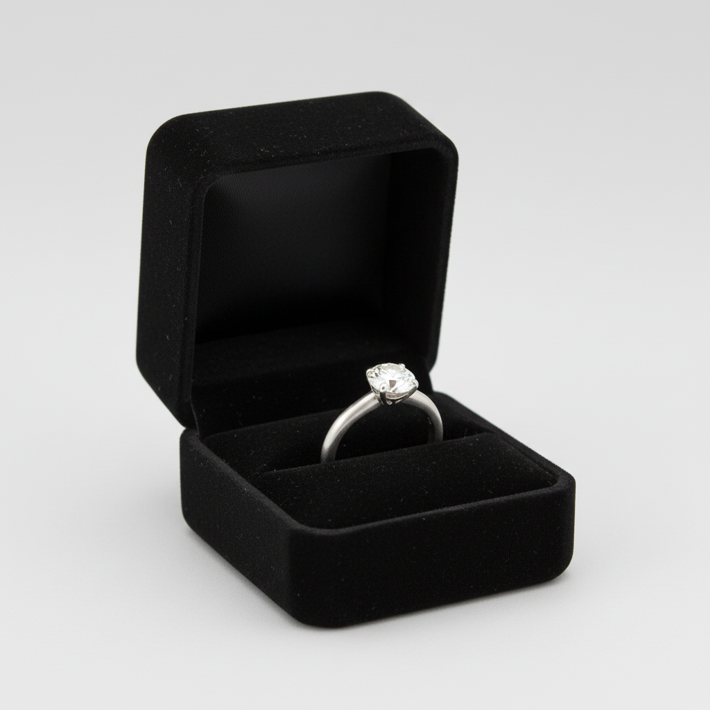 14K White Gold Solitaire Diamond Ring - 0.80ct