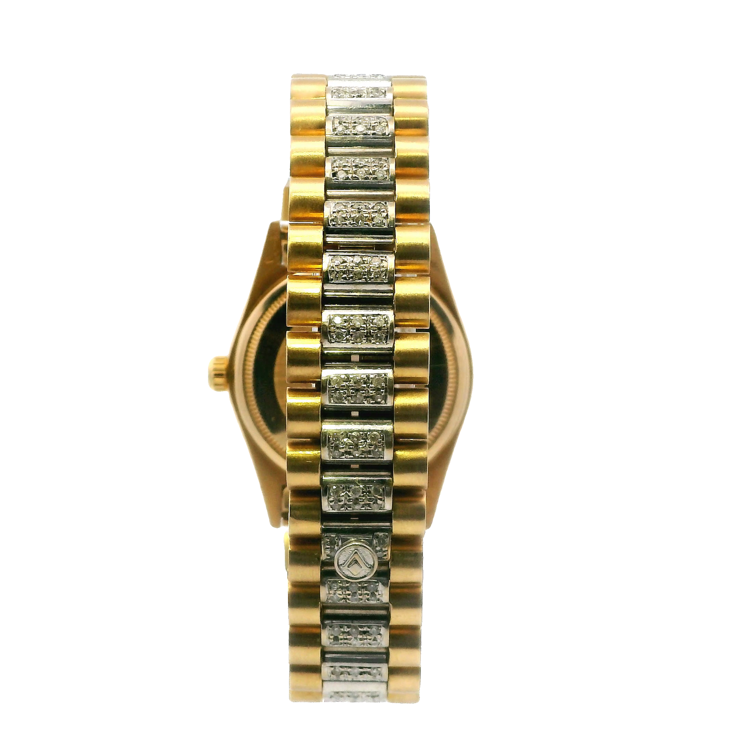 18K Yellow & White Gold Geneva "Rolex" Style Mens Wrist Watch With Diamonds - 2.29ct
