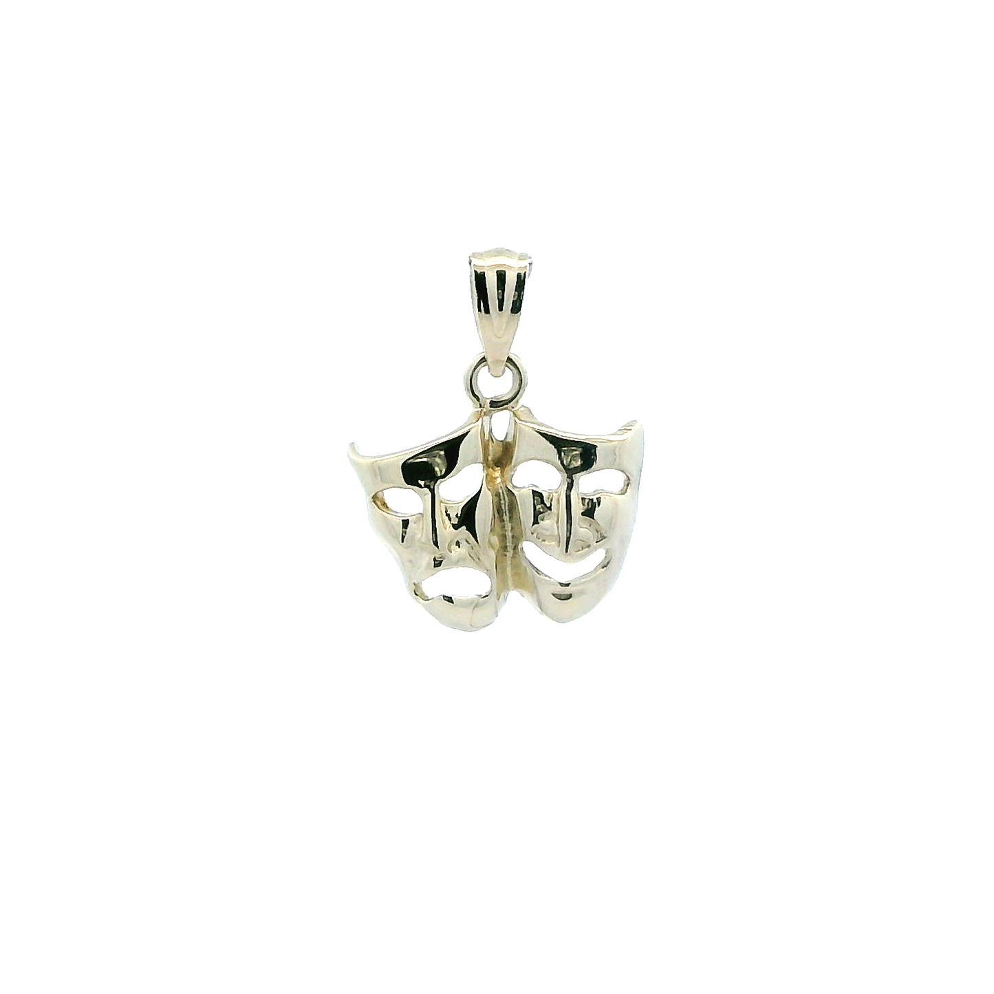 10K Yellow Gold Comedy & Tragedy Pendant