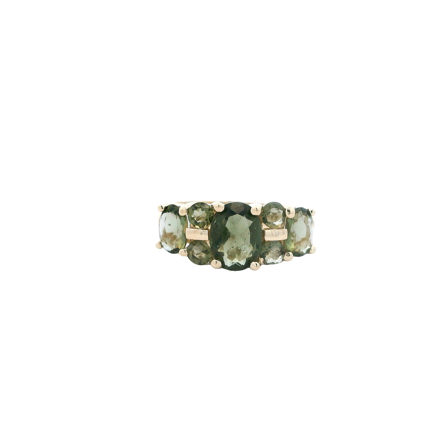 14K Yellow Gold Womens Peridot Ring