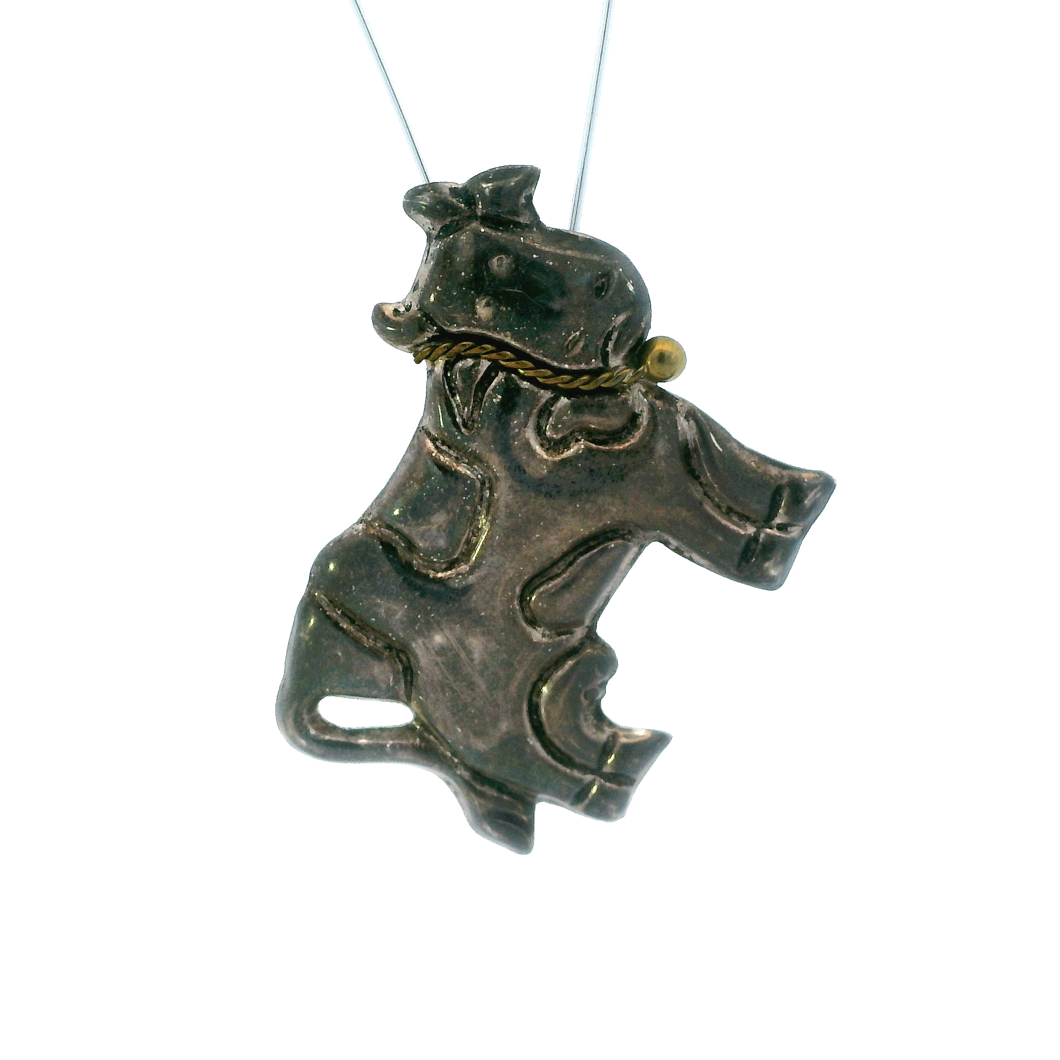 Sterling Silver Cow Broach