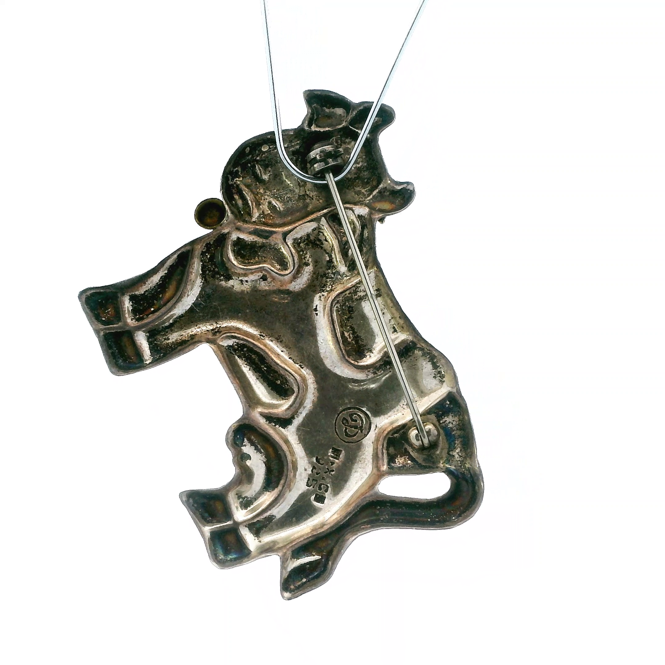 Sterling Silver Cow Broach