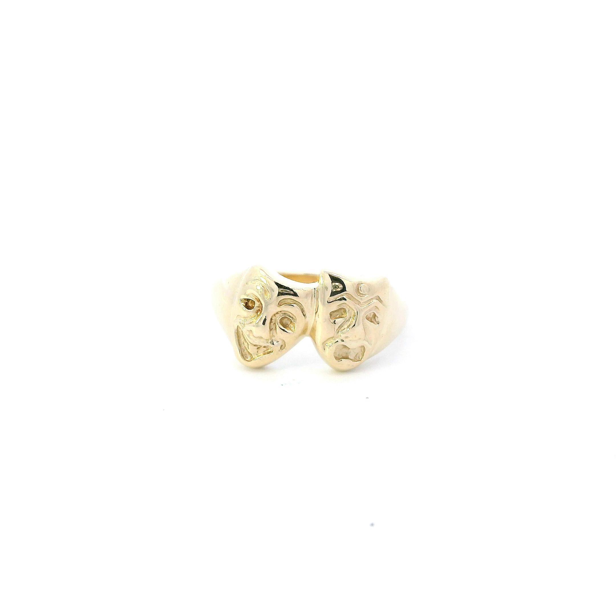 14K Yellow Gold Comedy & Tragedy Ring