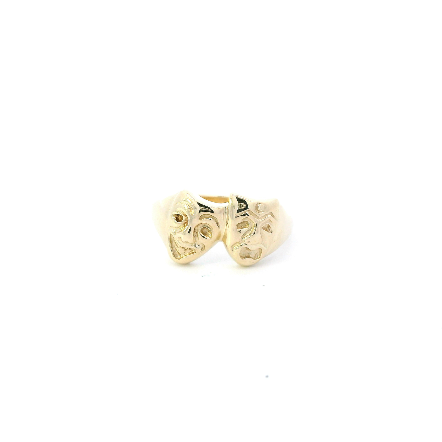 14K Yellow Gold Comedy & Tragedy Ring