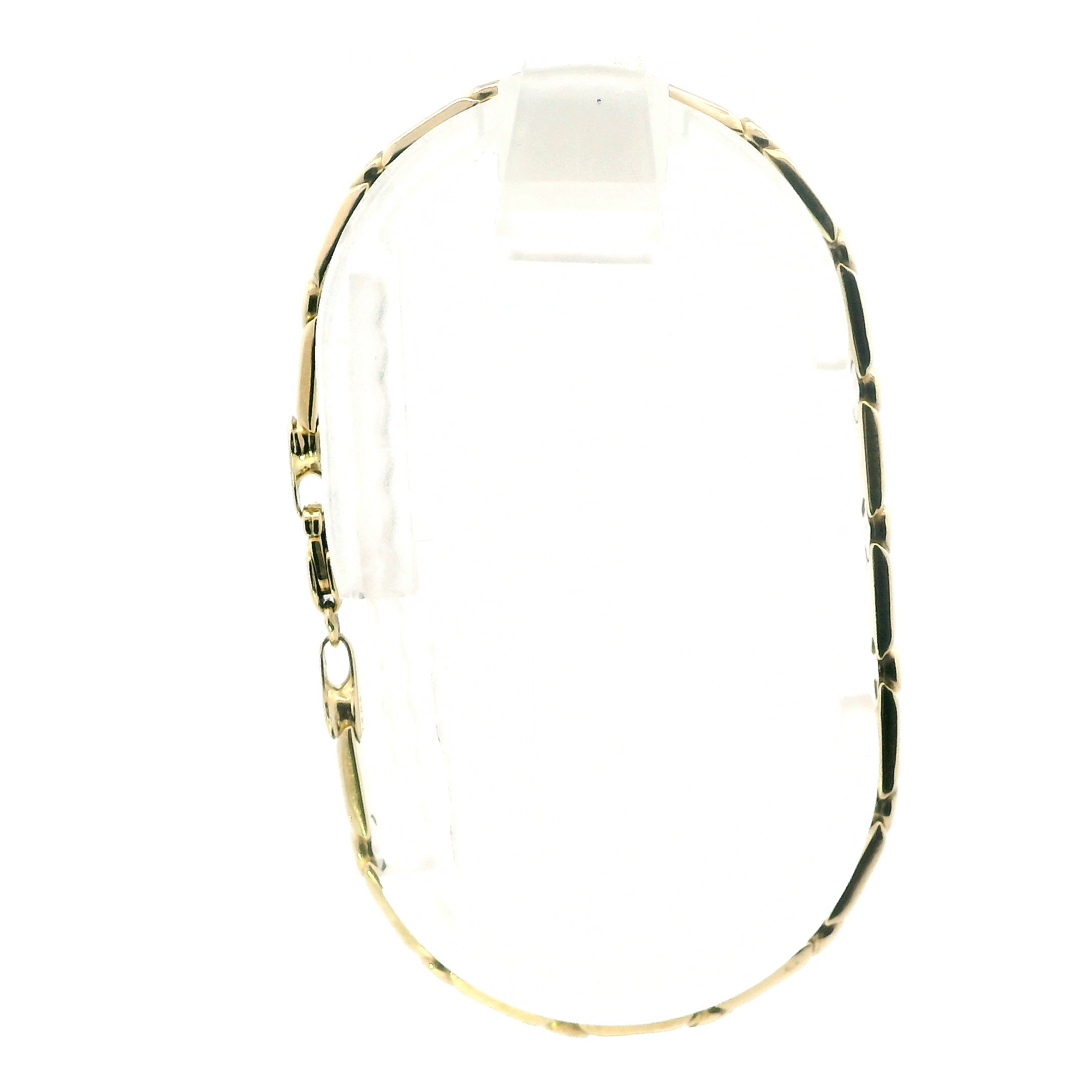 14K Yellow Gold Bar & Circle Bracelet