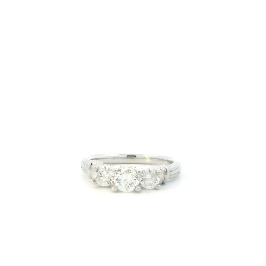 Platinum Diamond Womens Ring - 0.90ct