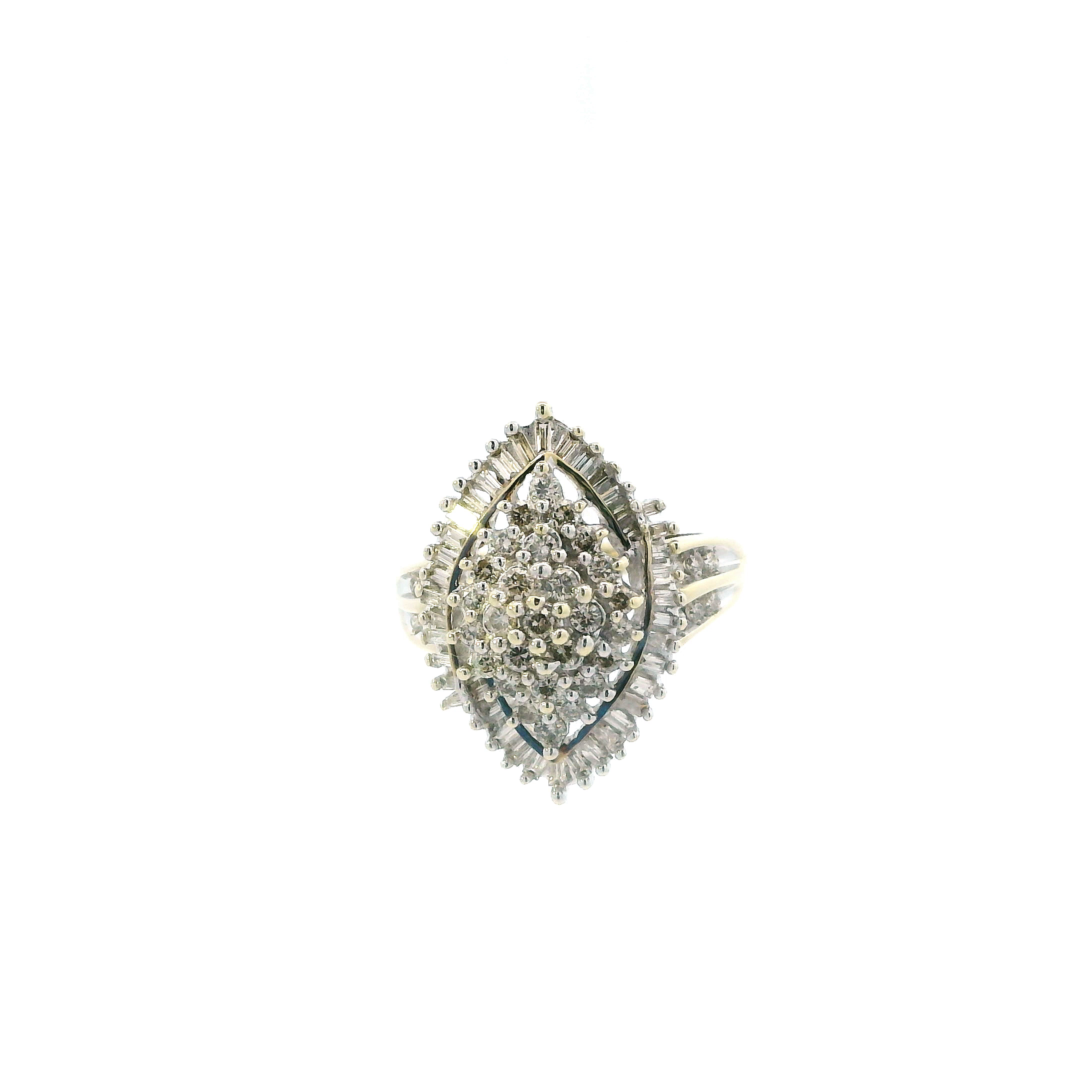 10K White Gold Diamond Womens Ring -  0.59ct