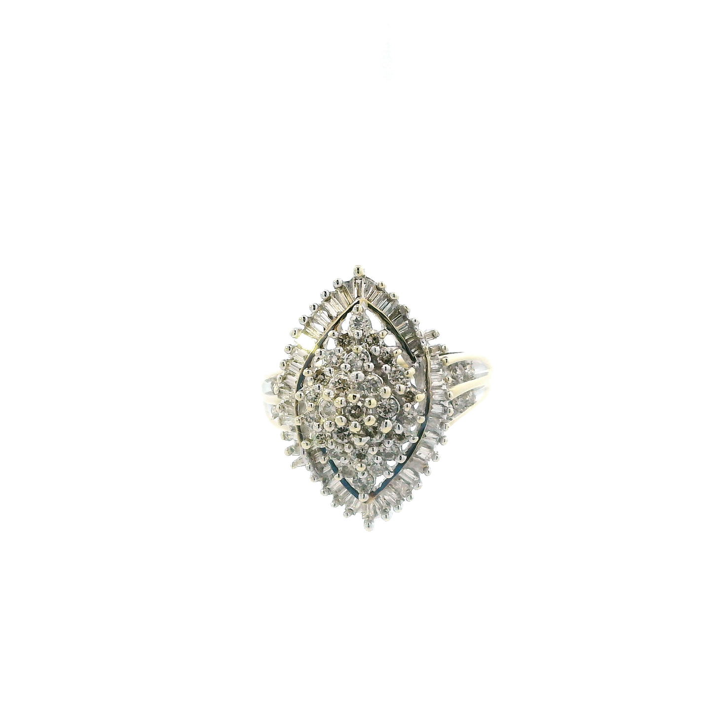 10K White Gold Diamond Womens Ring -  0.59ct