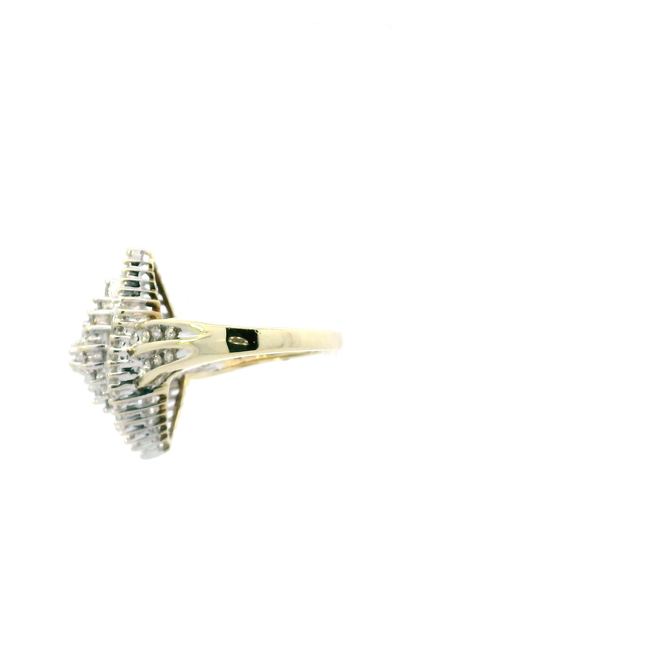10K White Gold Diamond Womens Ring -  0.59ct