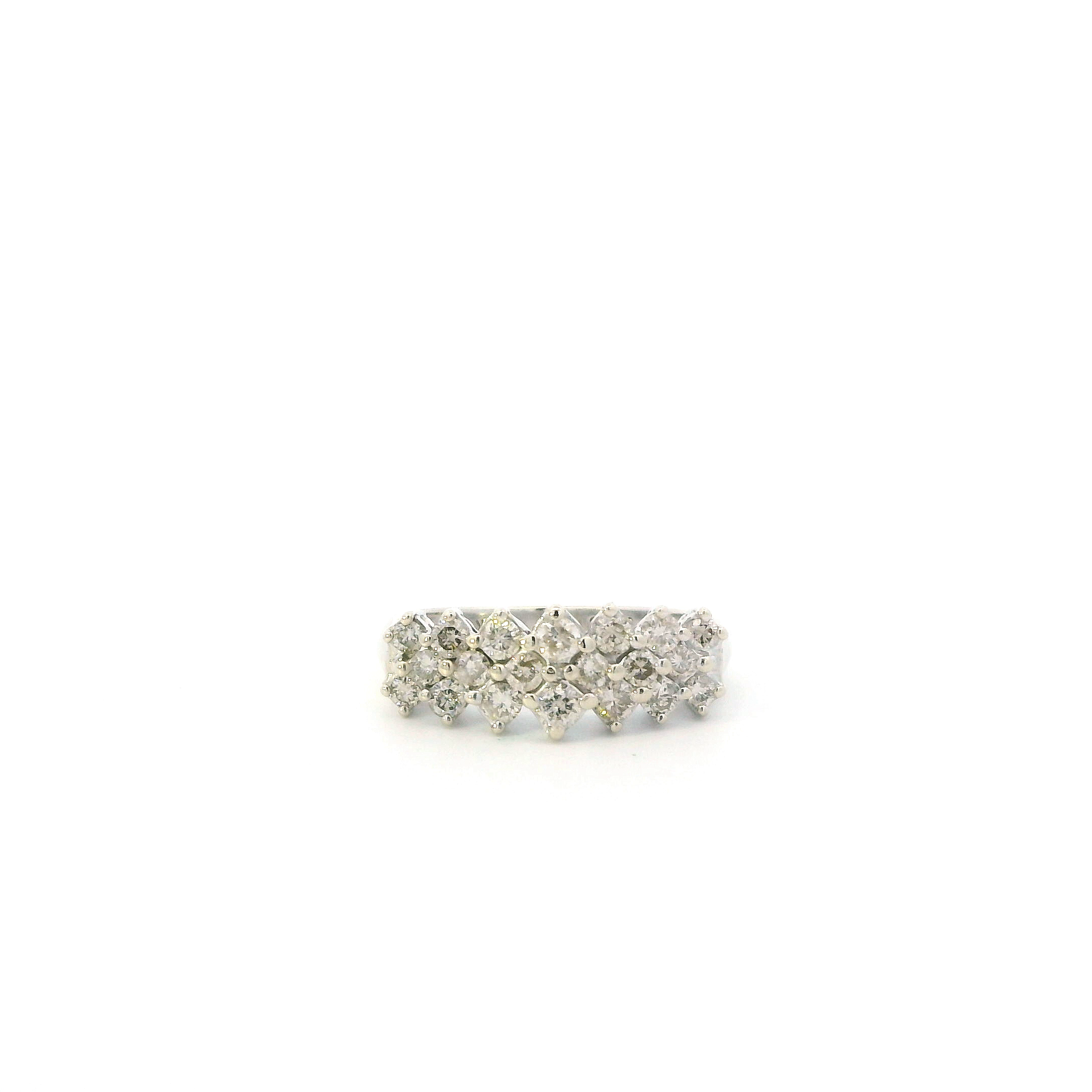 14K White Gold Diamond Womens Ring - 1.00ct