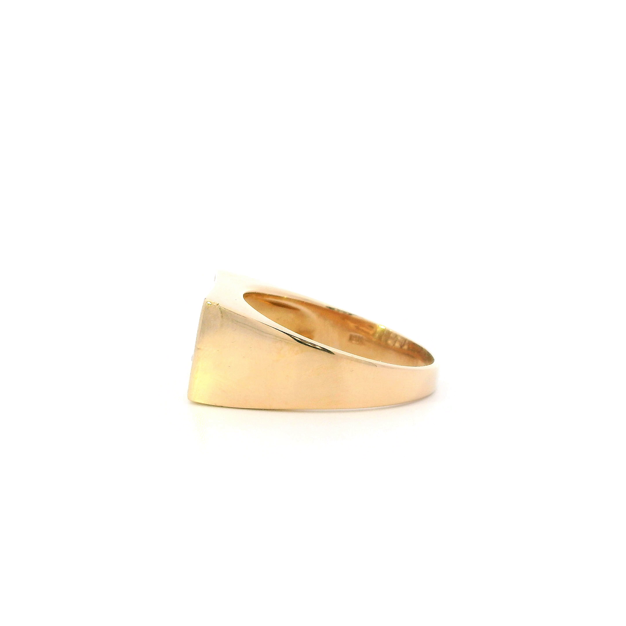18K Yellow Gold Diamond Mens Ring - 3.00ct