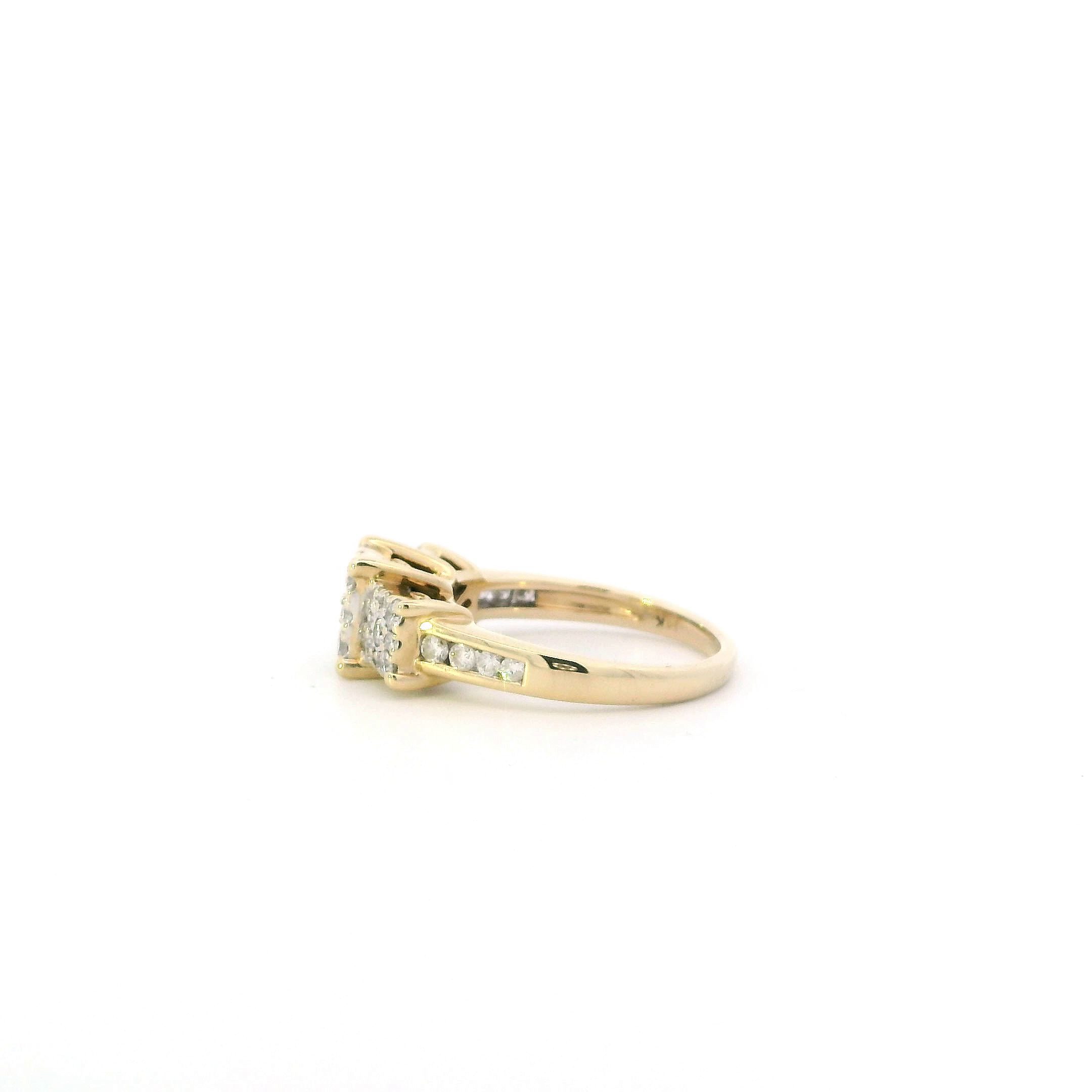 14K Yellow Gold Diamond Womens Ring - 0.54ct