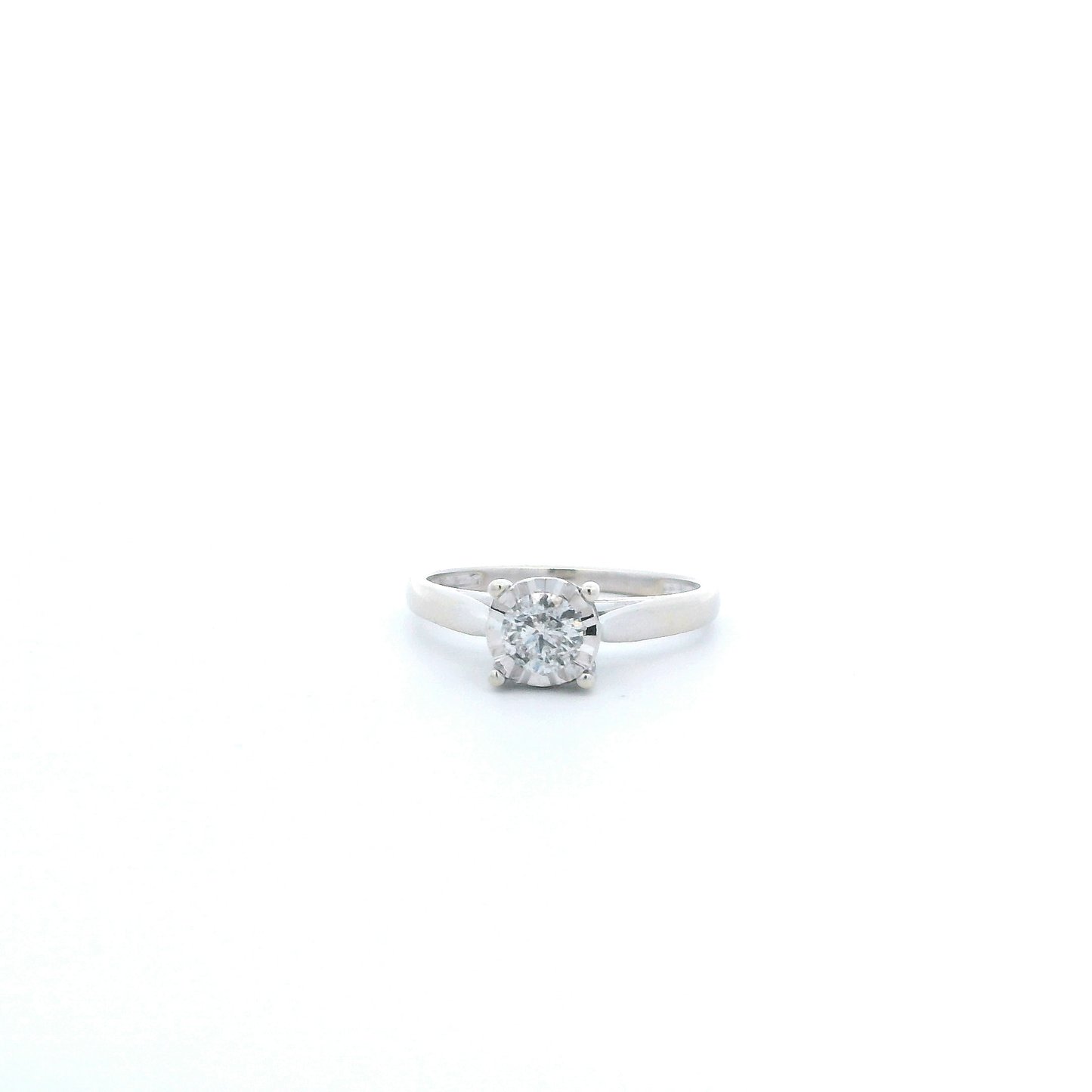 10K White Gold Diamond Womens Ring - 0.54ct