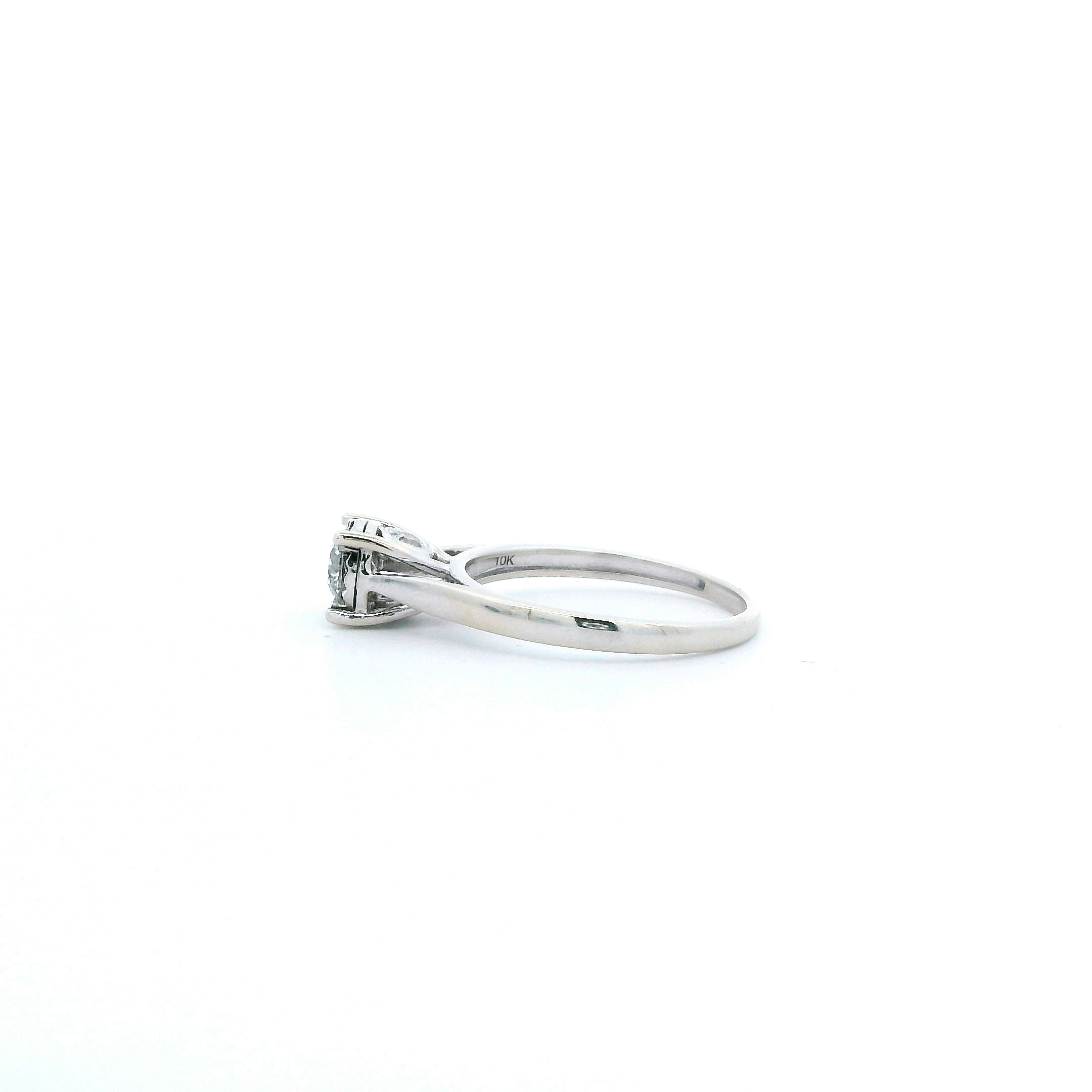 10K White Gold Diamond Womens Ring - 0.54ct