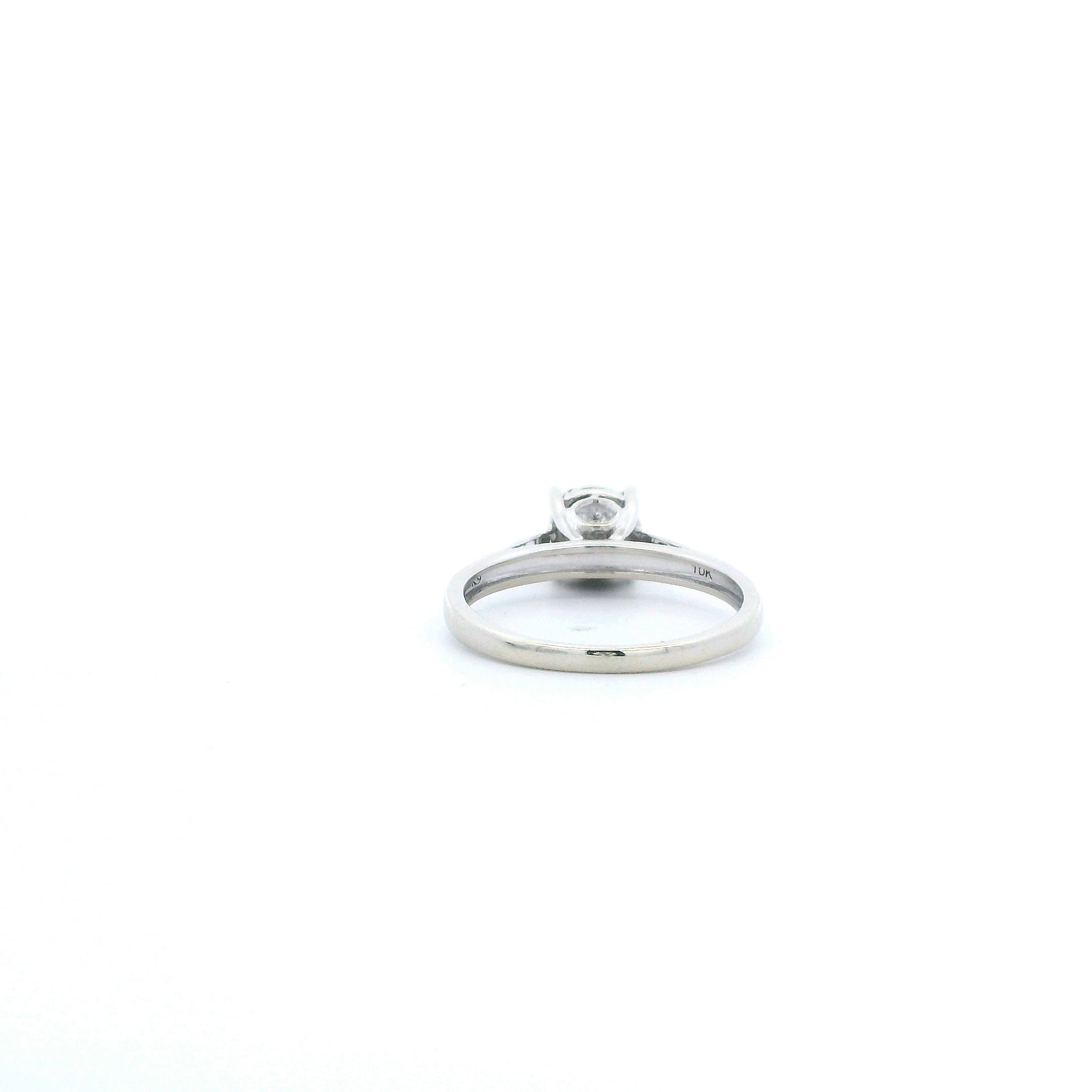 10K White Gold Diamond Womens Ring - 0.54ct