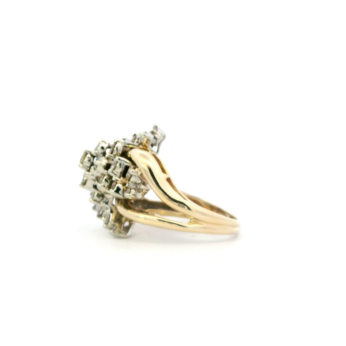 14K Yellow Gold Diamond Women's Ring - 1.61ct