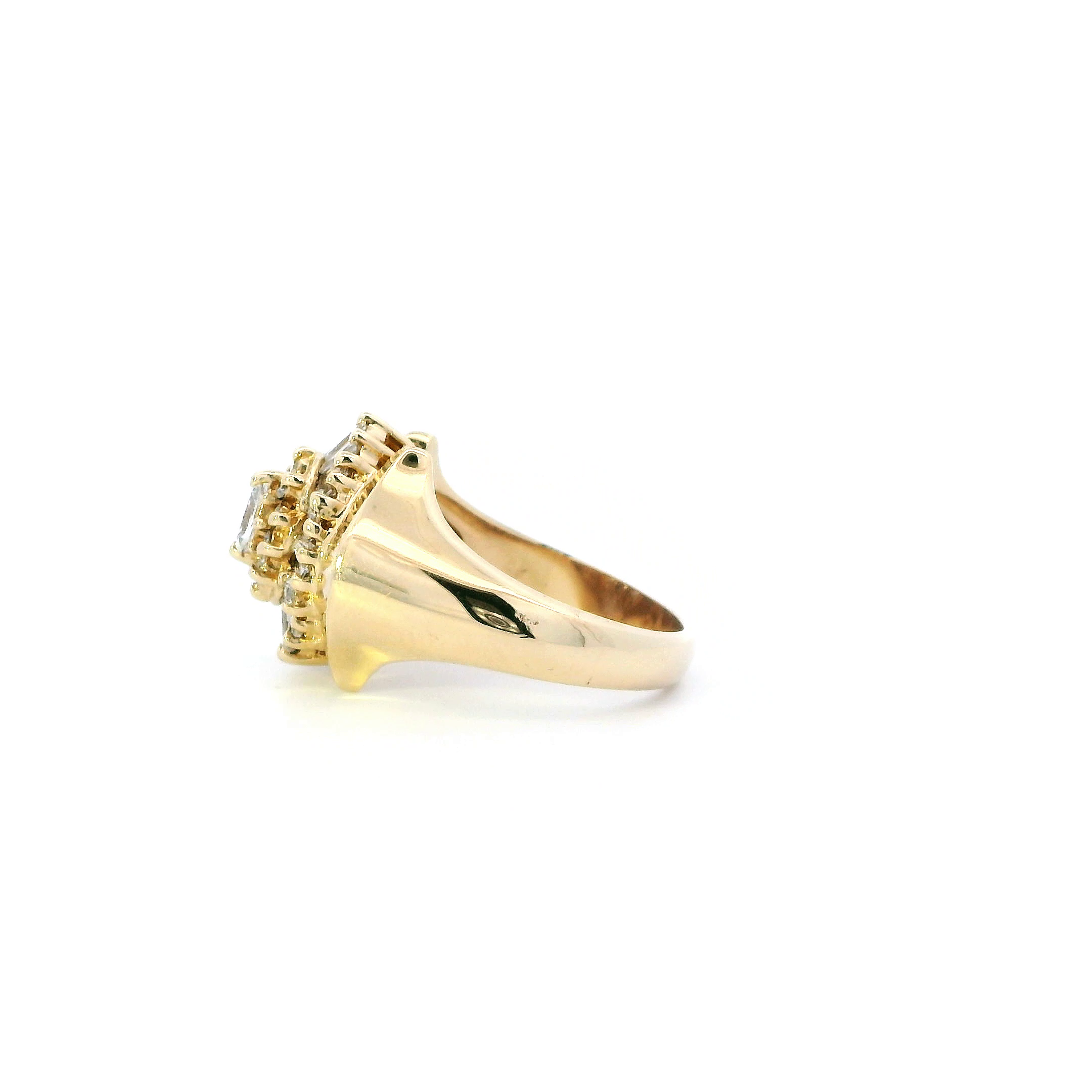 14K Yellow Gold Diamond Womens Ring - 0.39ct