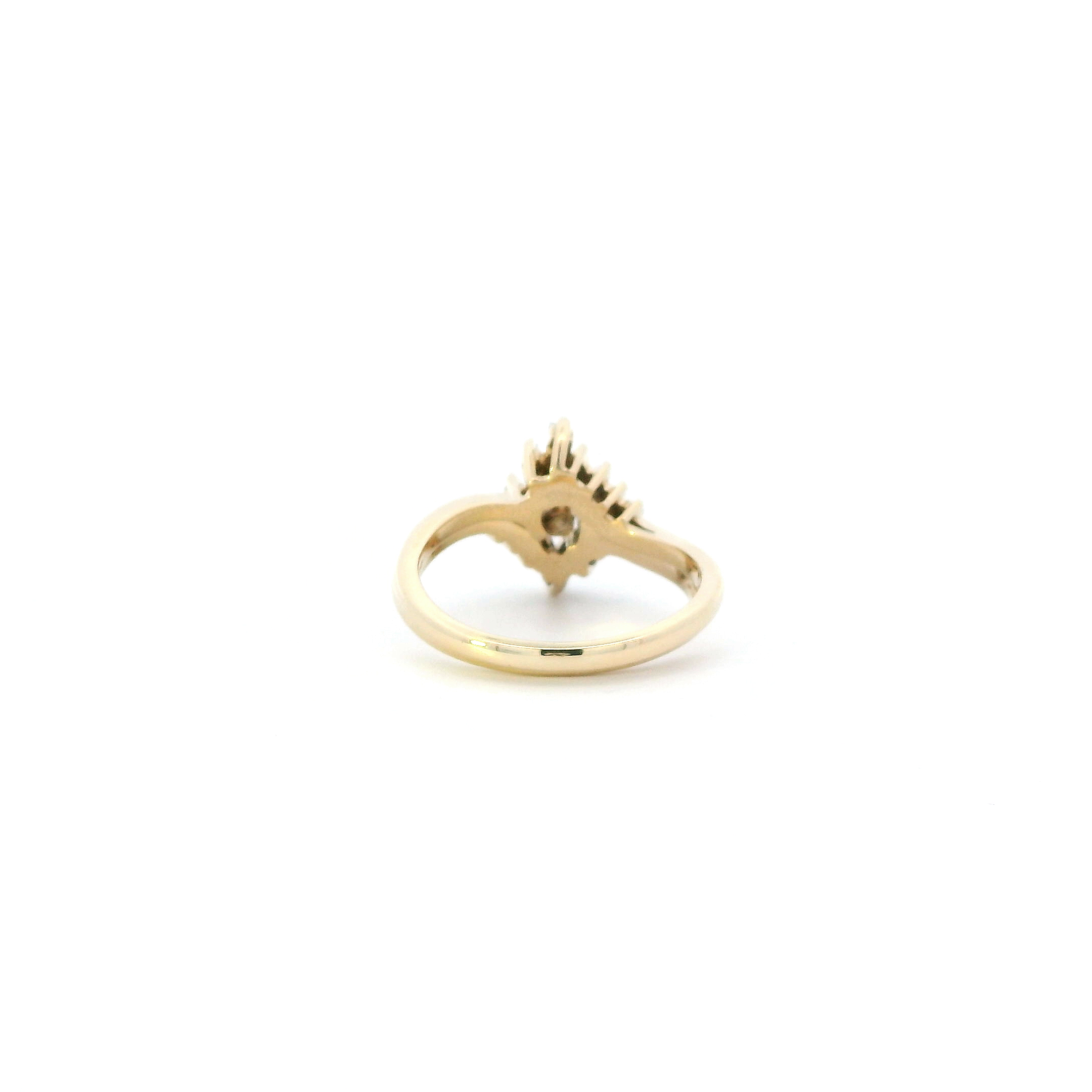 14K Yellow Gold Diamond Women's Engagement & Wedding Set - 0.25ct