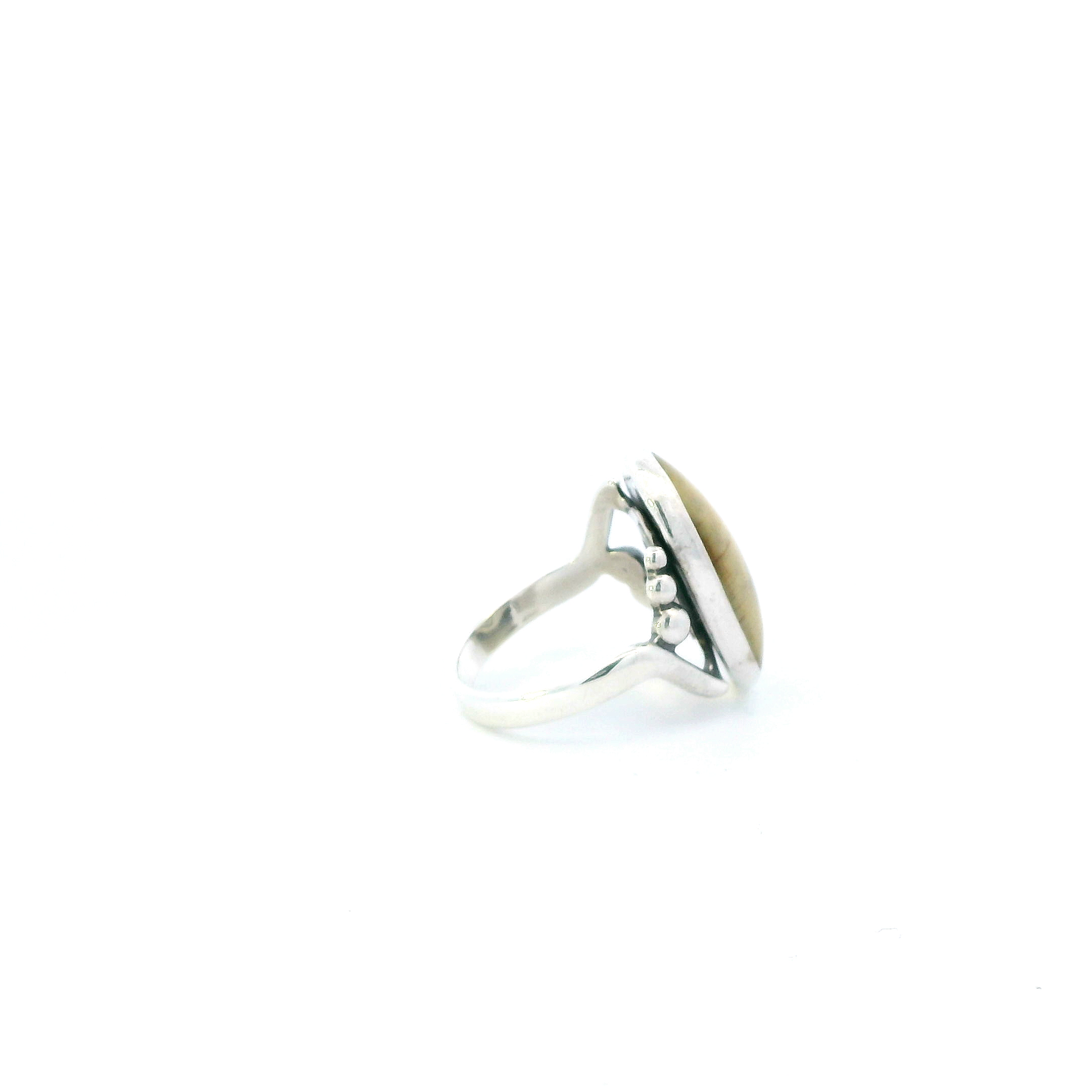 Sterling Silver Oval Butterscotch Stone