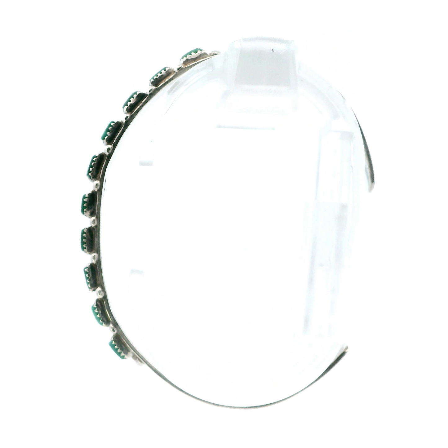 Sterling Silver Green Turquoise Navajo Bracelet