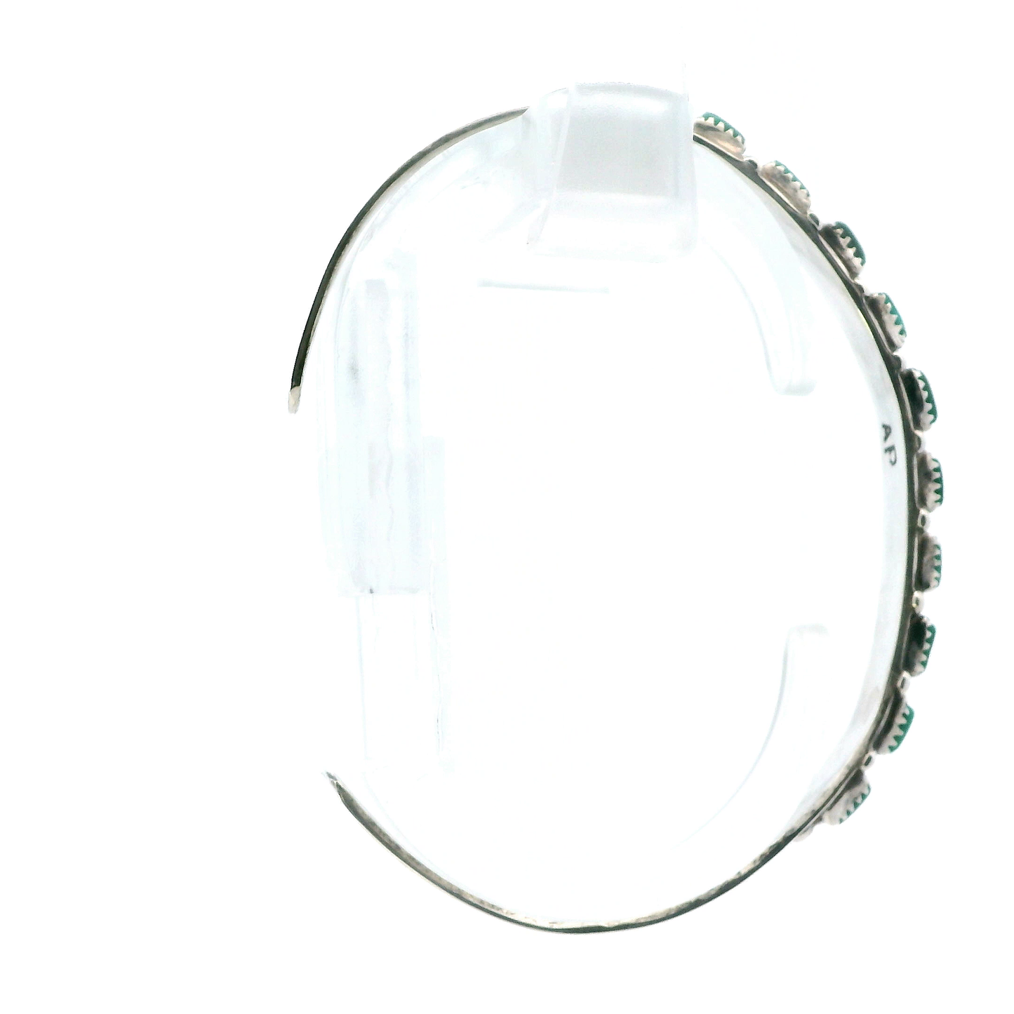 Sterling Silver Green Turquoise Navajo Bracelet