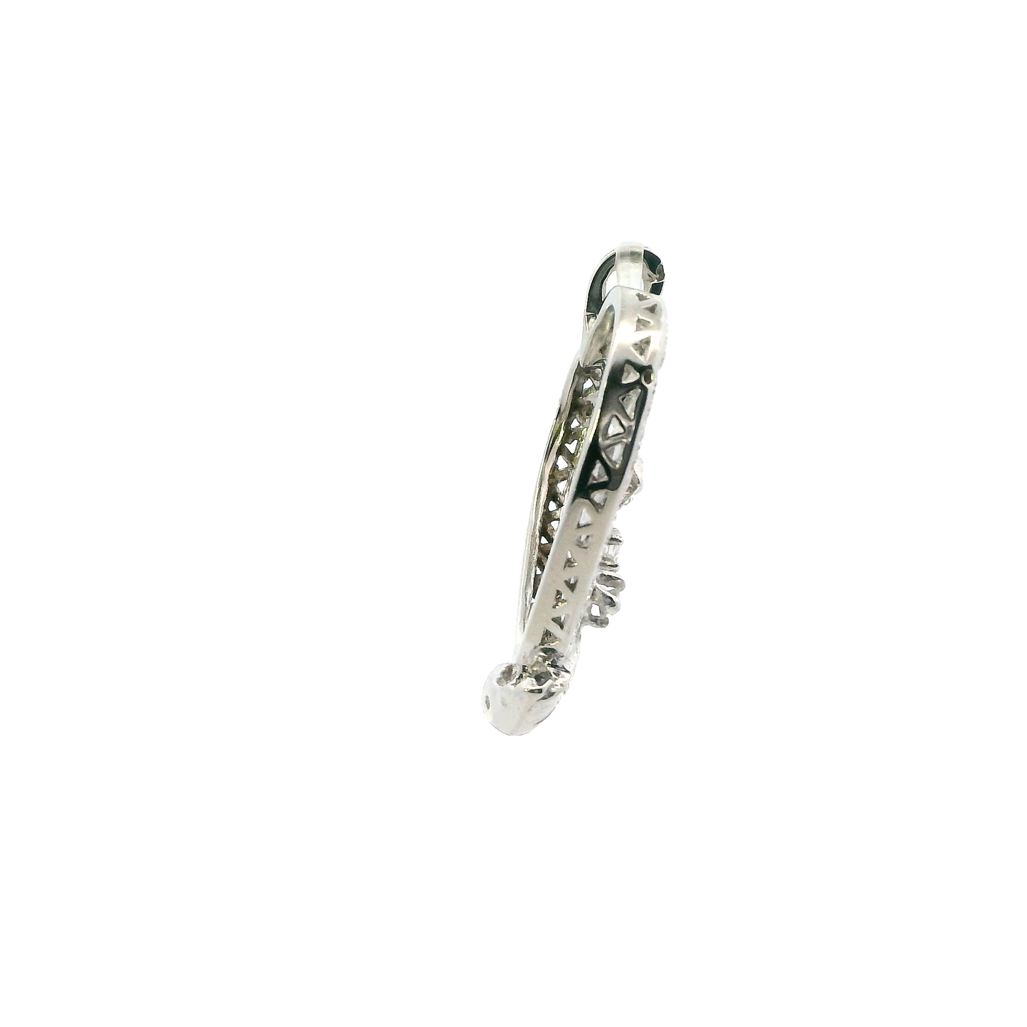 10K White Gold Diamond Heart Pendant