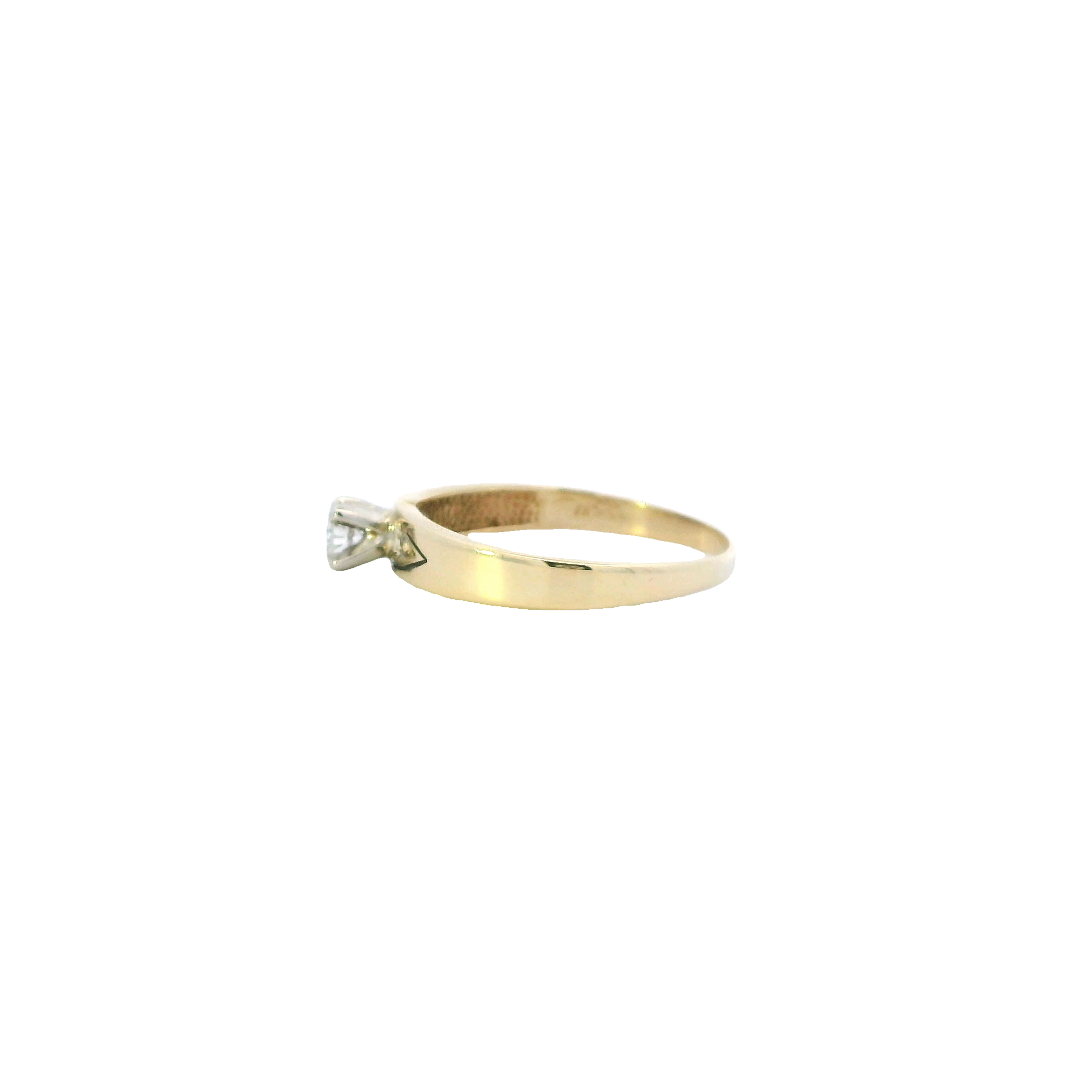 14K Yellow Gold Diamond Women's Ring - 0.24ct
