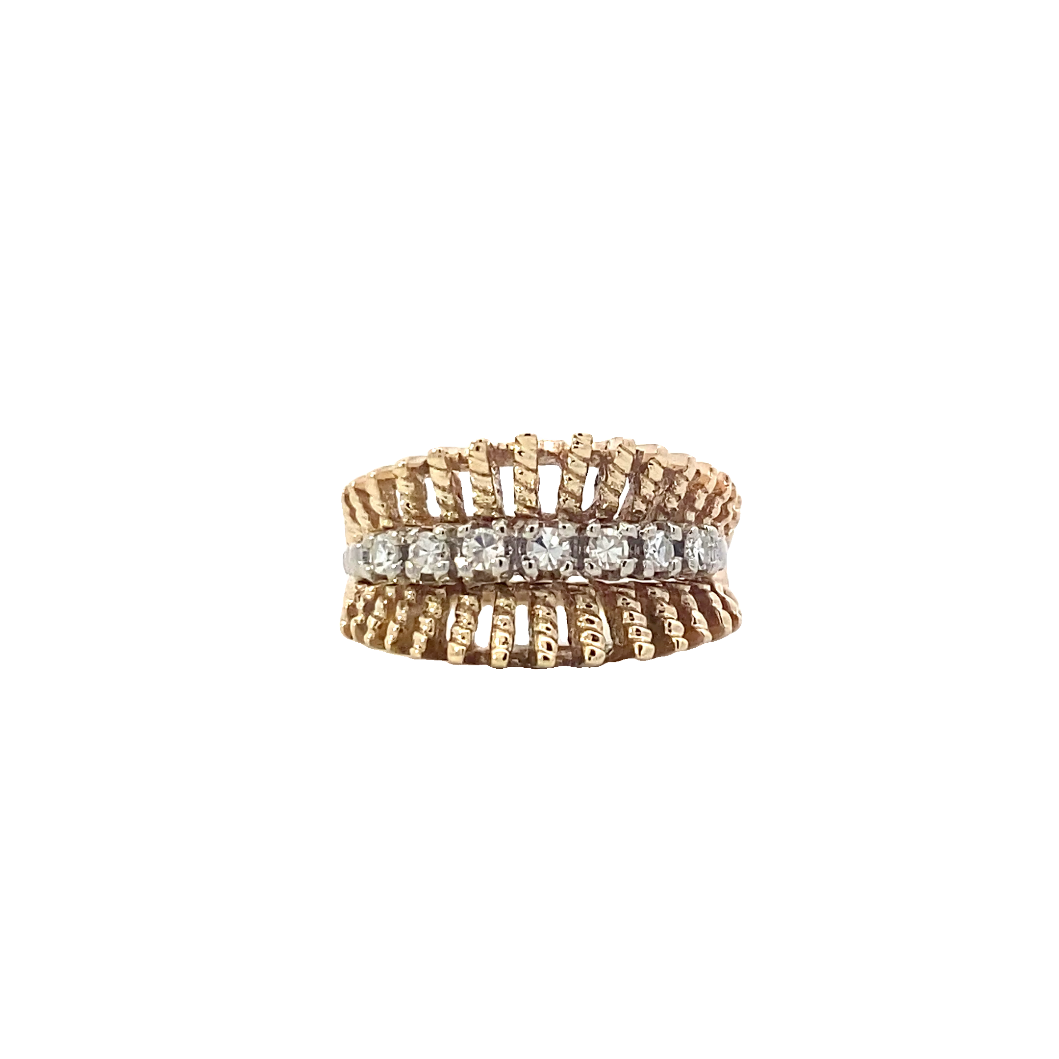 14K Yellow Gold Diamond Ring - 0.21ct