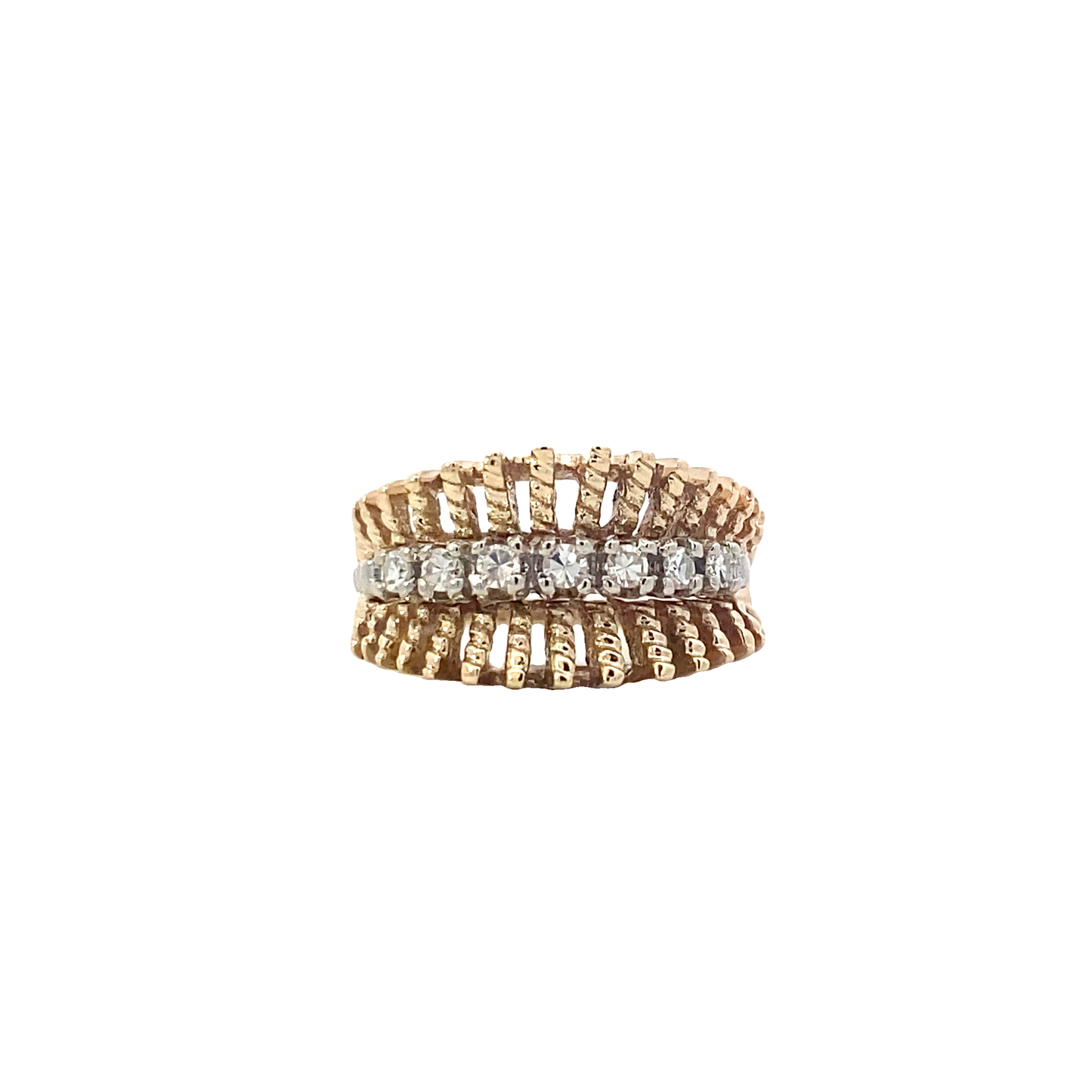 14K Yellow Gold Diamond Ring - 0.21ct
