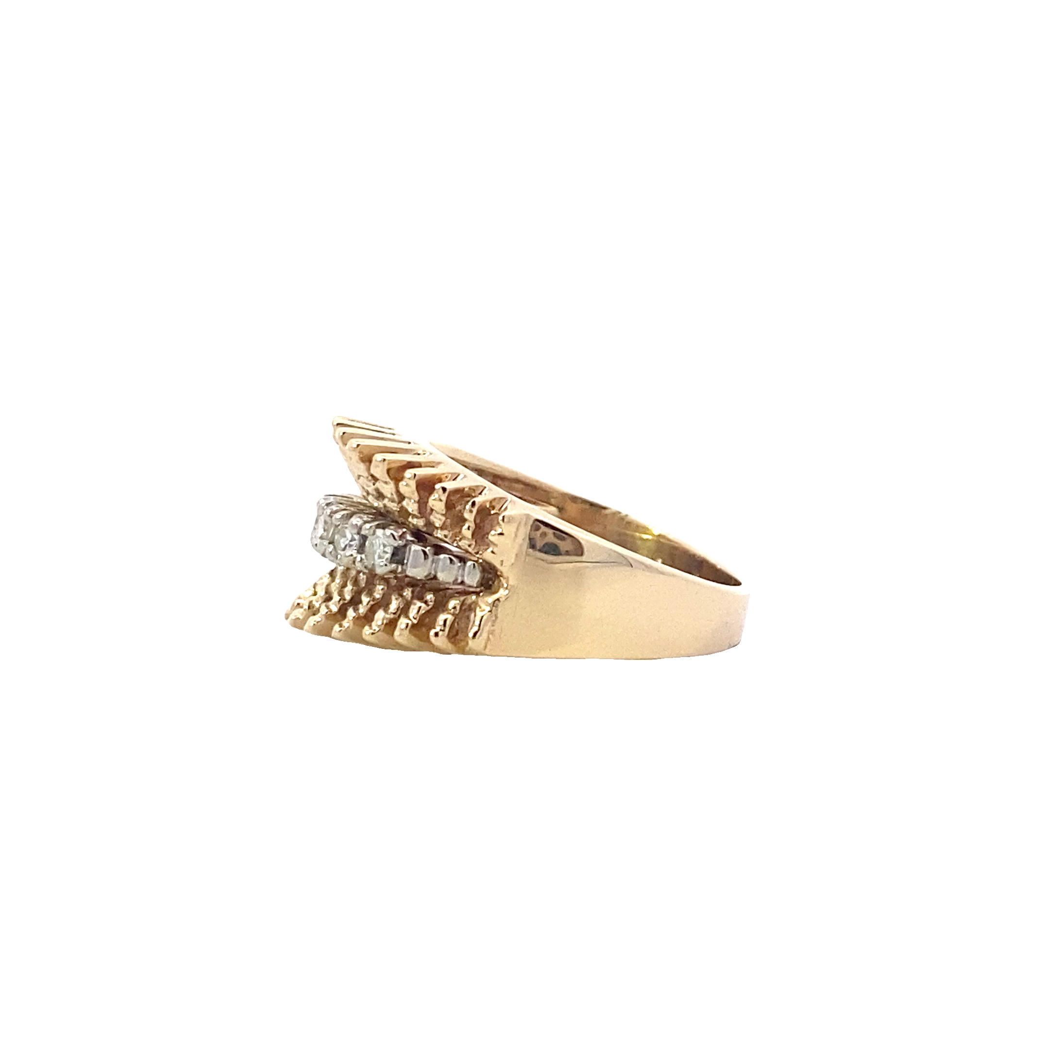 14K Yellow Gold Diamond Ring - 0.21ct