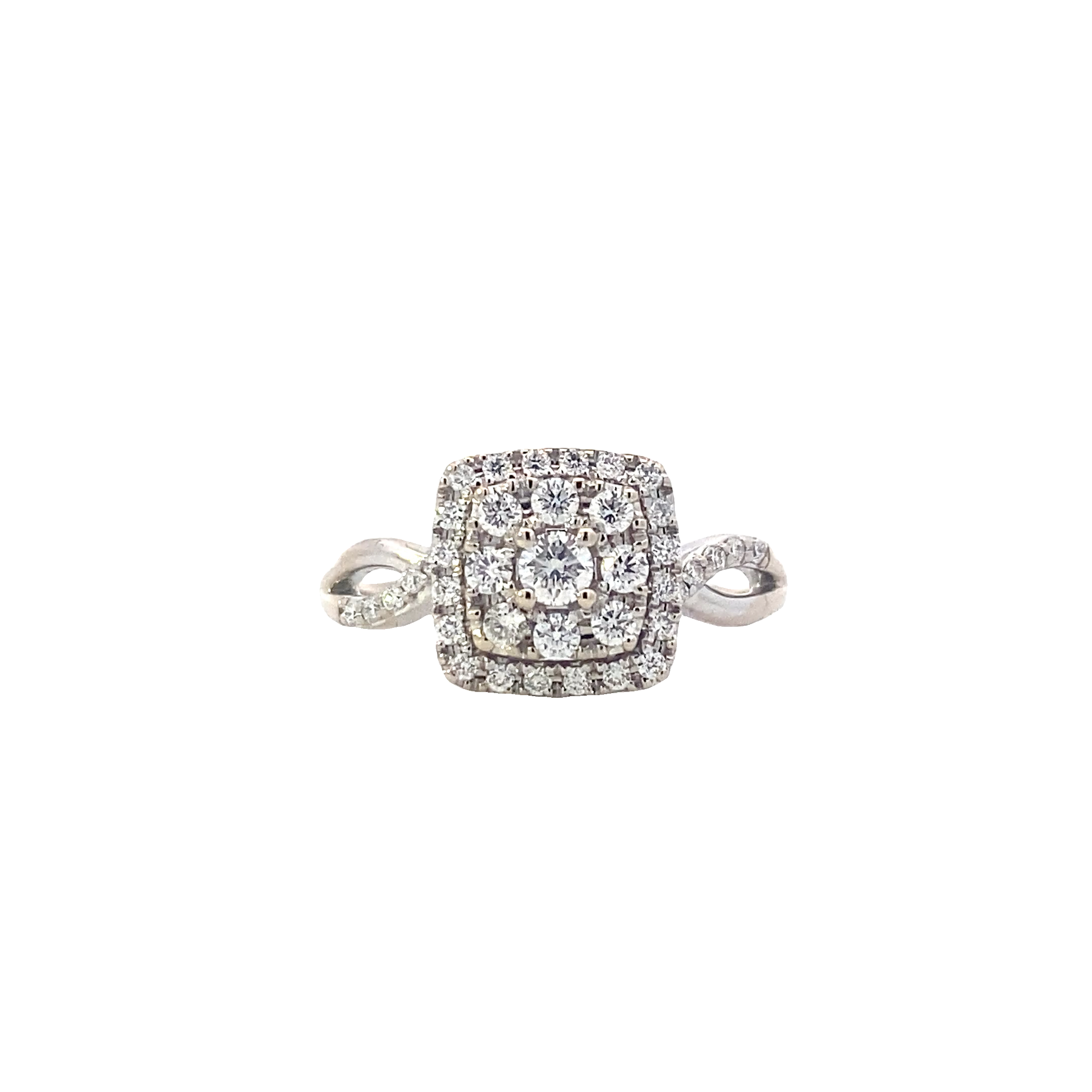 14K White Gold Diamond Women's Ring - 0.73ct