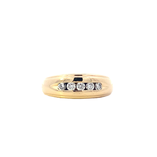 18K Yellow Gold Diamond Ring - 0.41ct