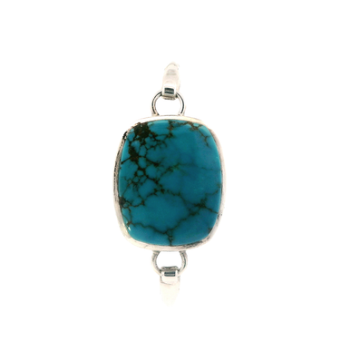 Sterling Silver Turquoise Hook Clasp Bracelet