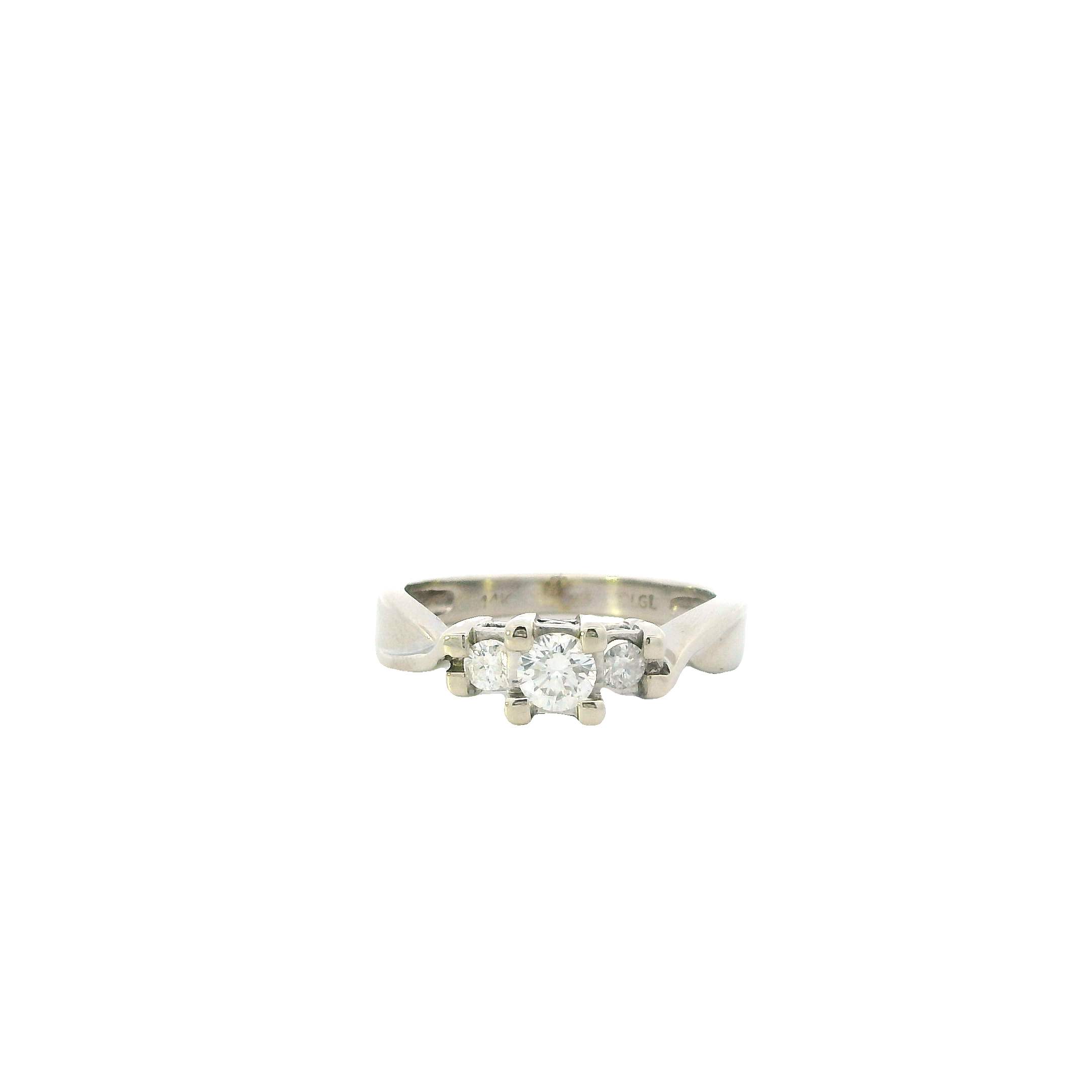 14K White Gold Diamond Womens Ring - 0.29ct