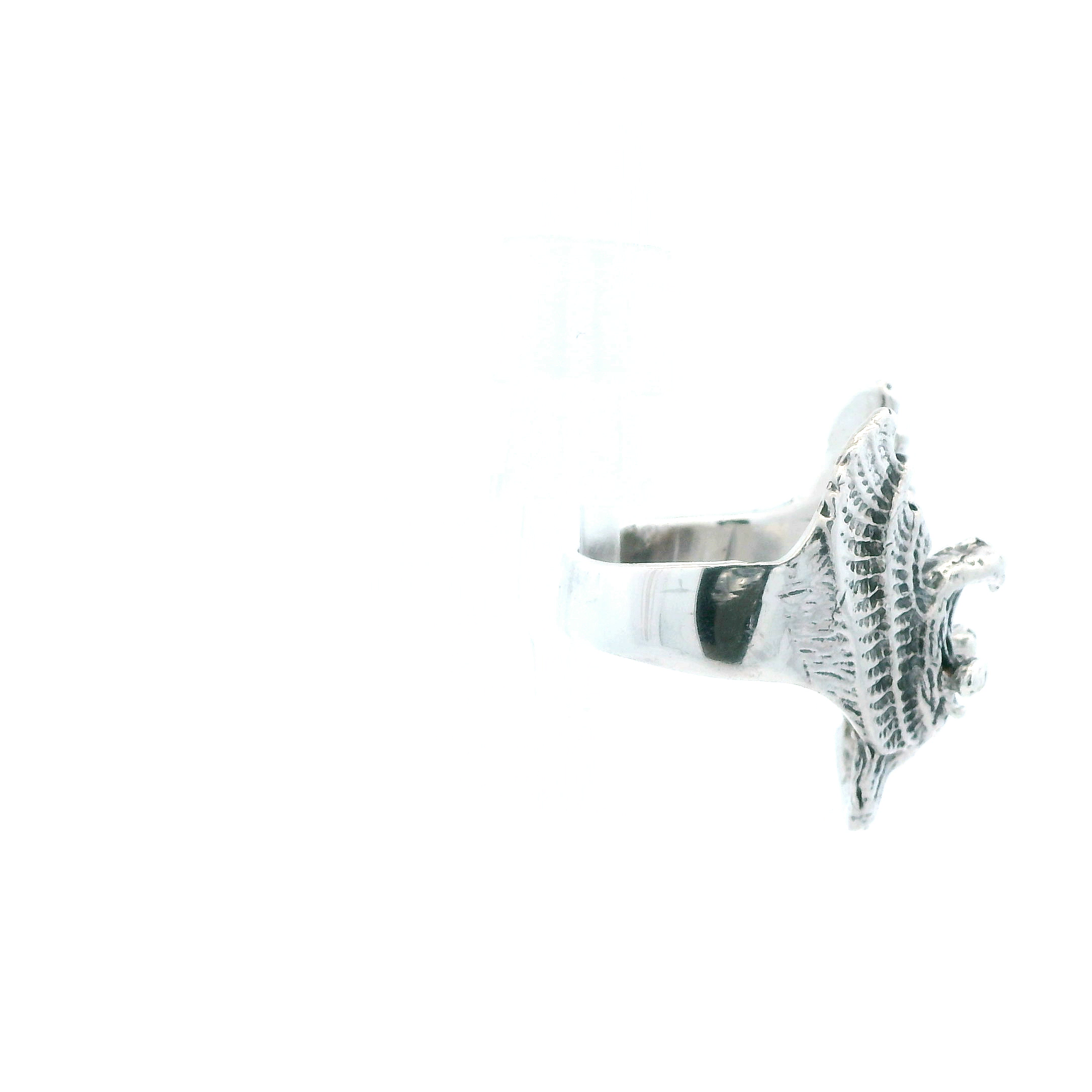 Sterling Silver Eagles Mens Ring