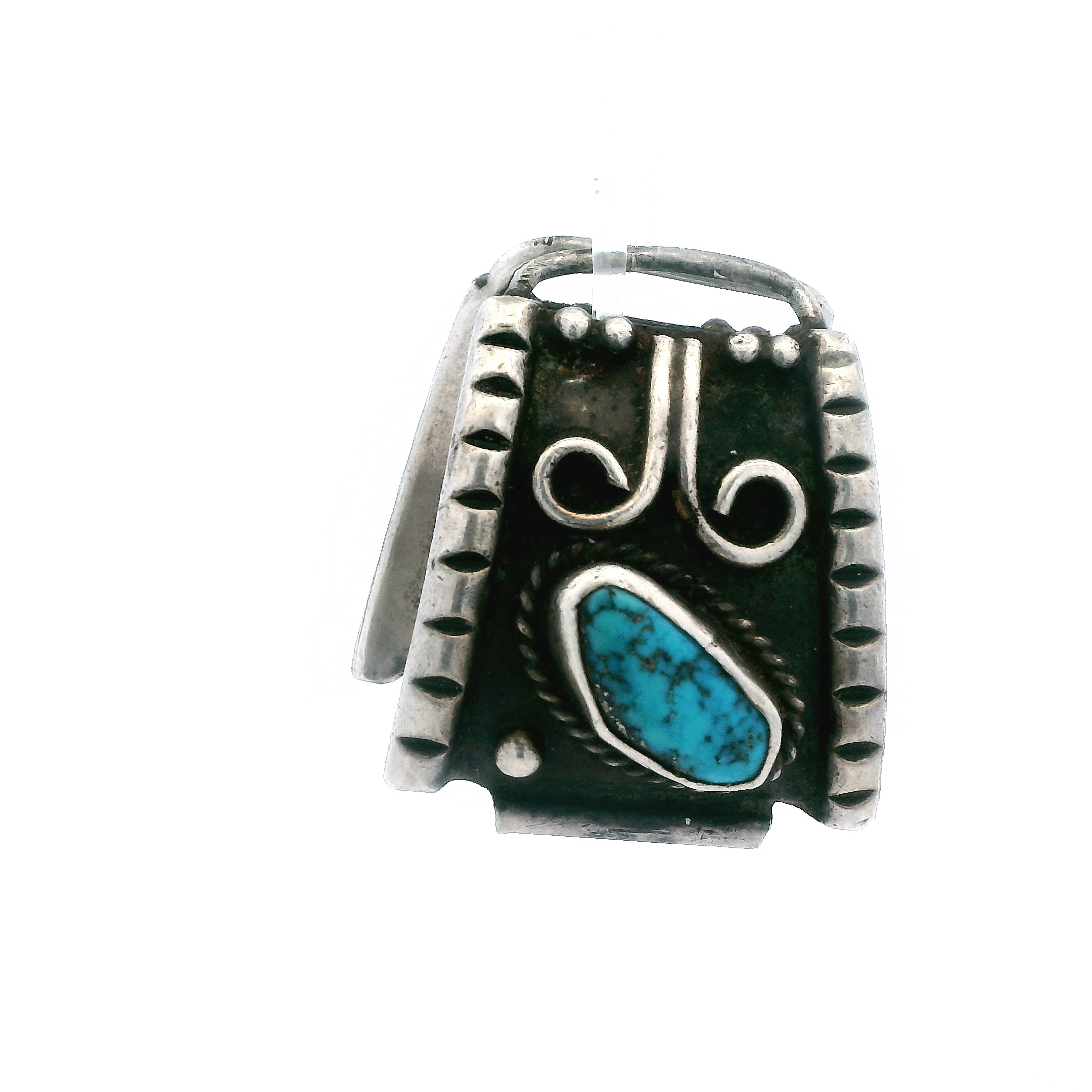 Vintage Sterling Silver Turquoise Handmade Watch Band Parts